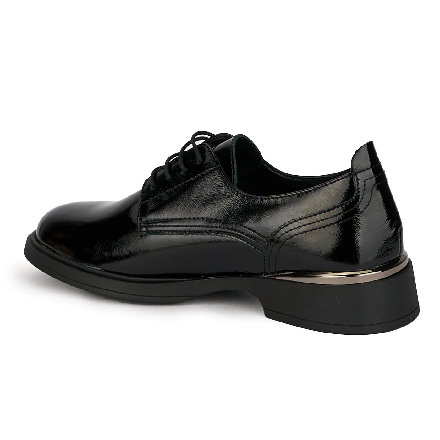 Pantofi casual dama din piele naturala neagra 18089 - Image 2