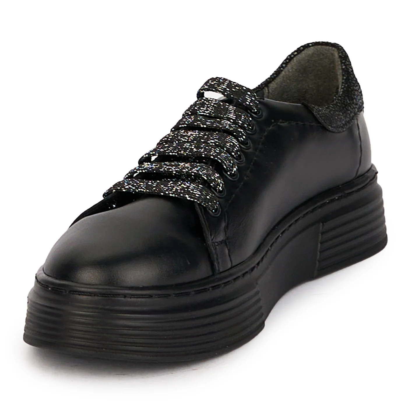 Pantofi casual dama din piele naturala neagra 18151 - Image 3