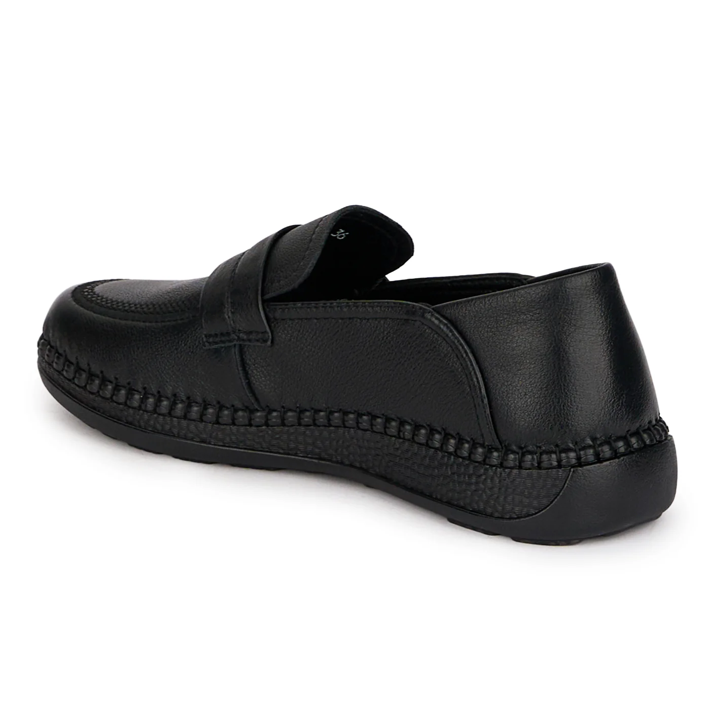 Pantofi casual dama din piele naturala neagra 18716 - Image 2