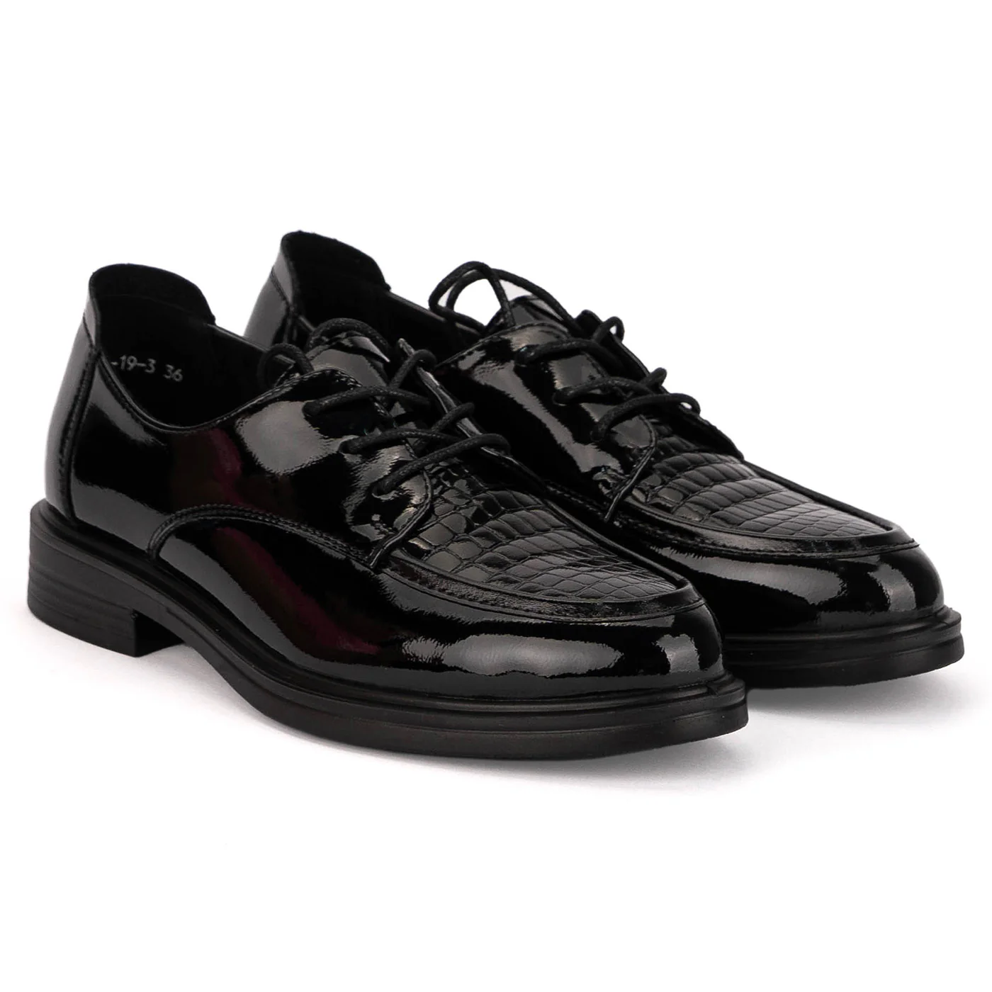 Pantofi casual dama din piele naturala neagra 18786 - Image 4