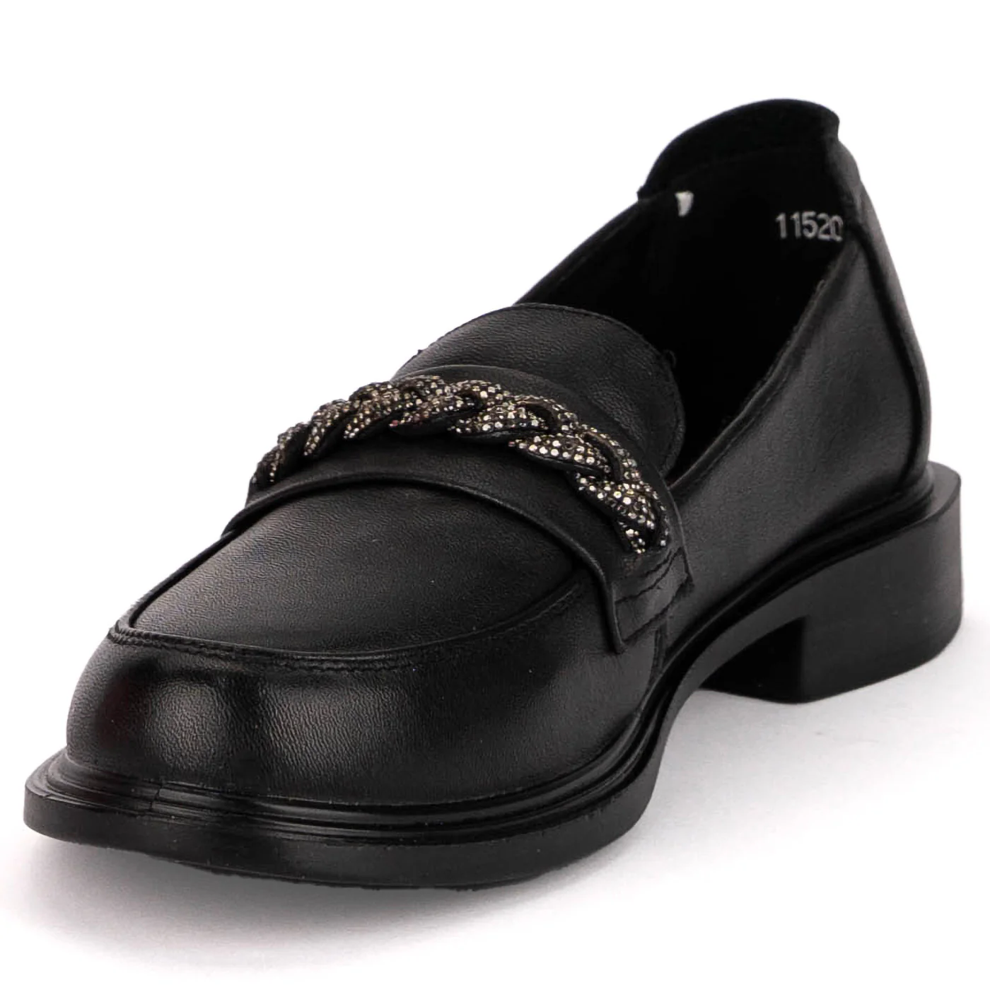 Pantofi casual dama din piele naturala neagra 18787 - Image 3