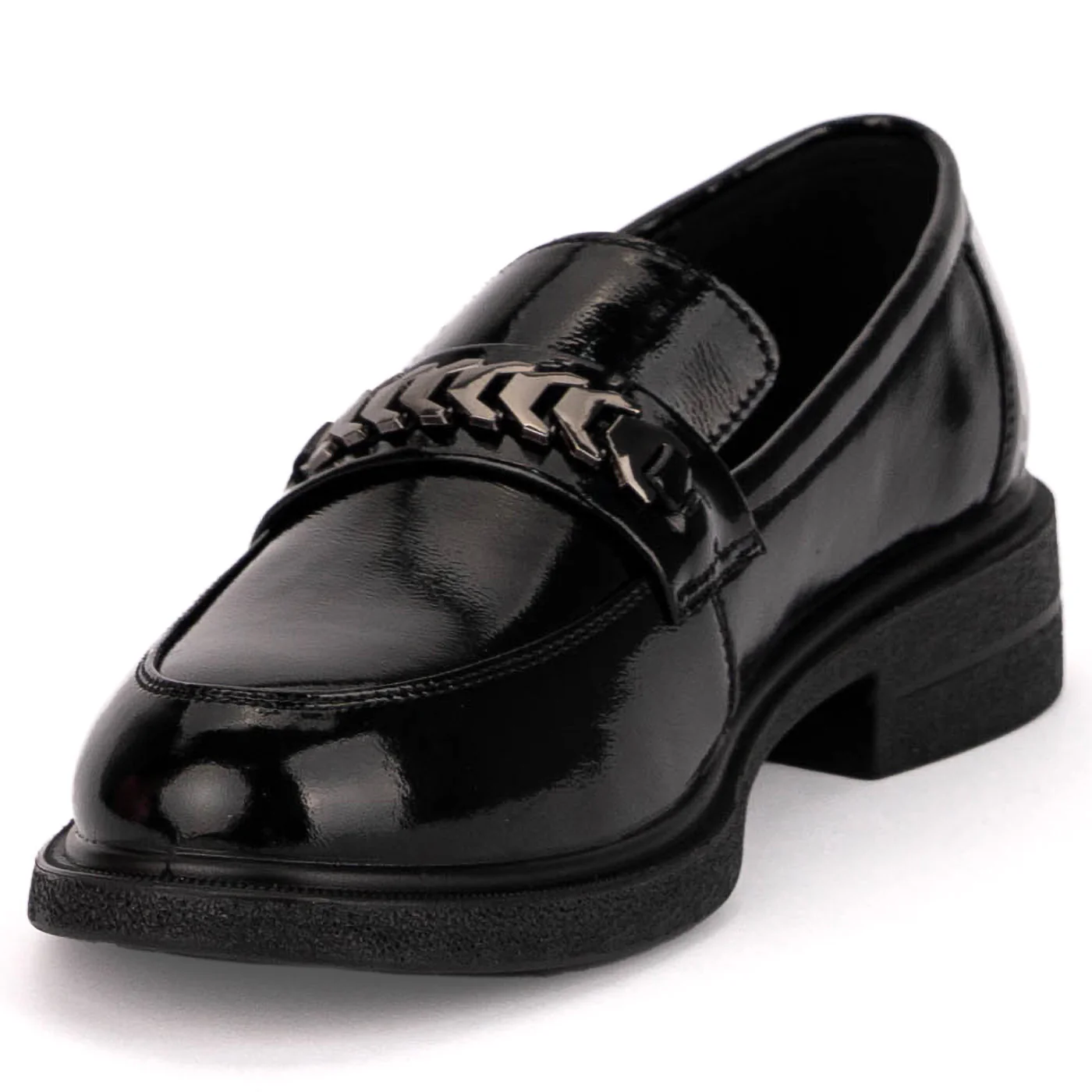 Pantofi casual dama din piele naturala neagra 18789 - Image 3