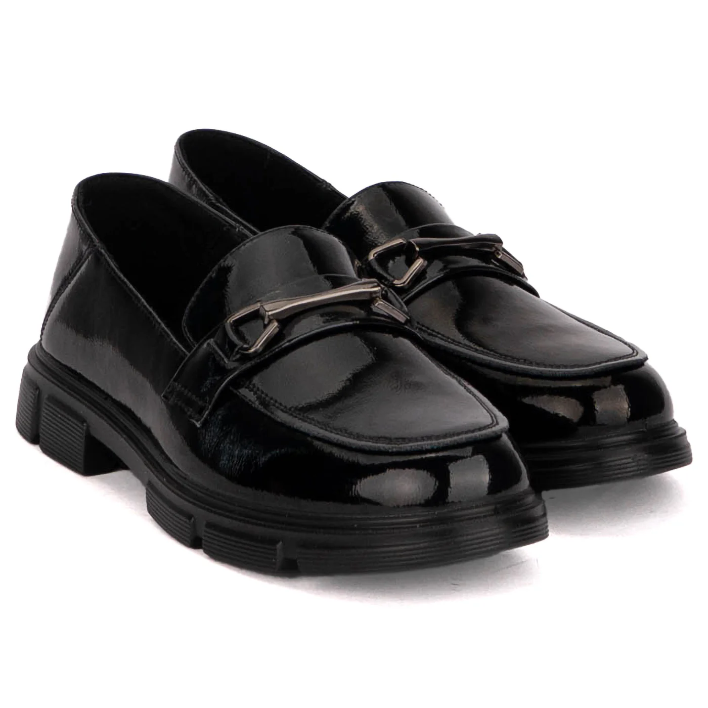 Pantofi casual dama din piele naturala neagra 18805 - Image 4