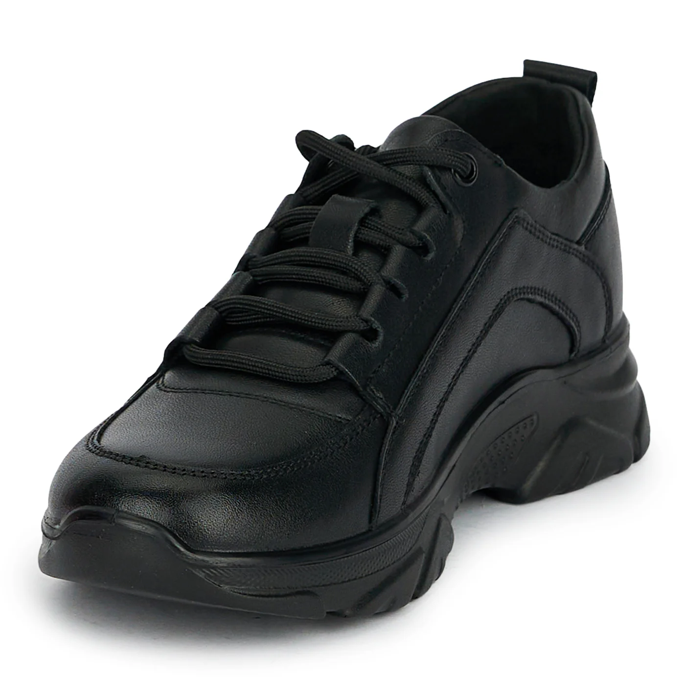 Pantofi casual dama din piele naturala neagra 19243 - Image 3