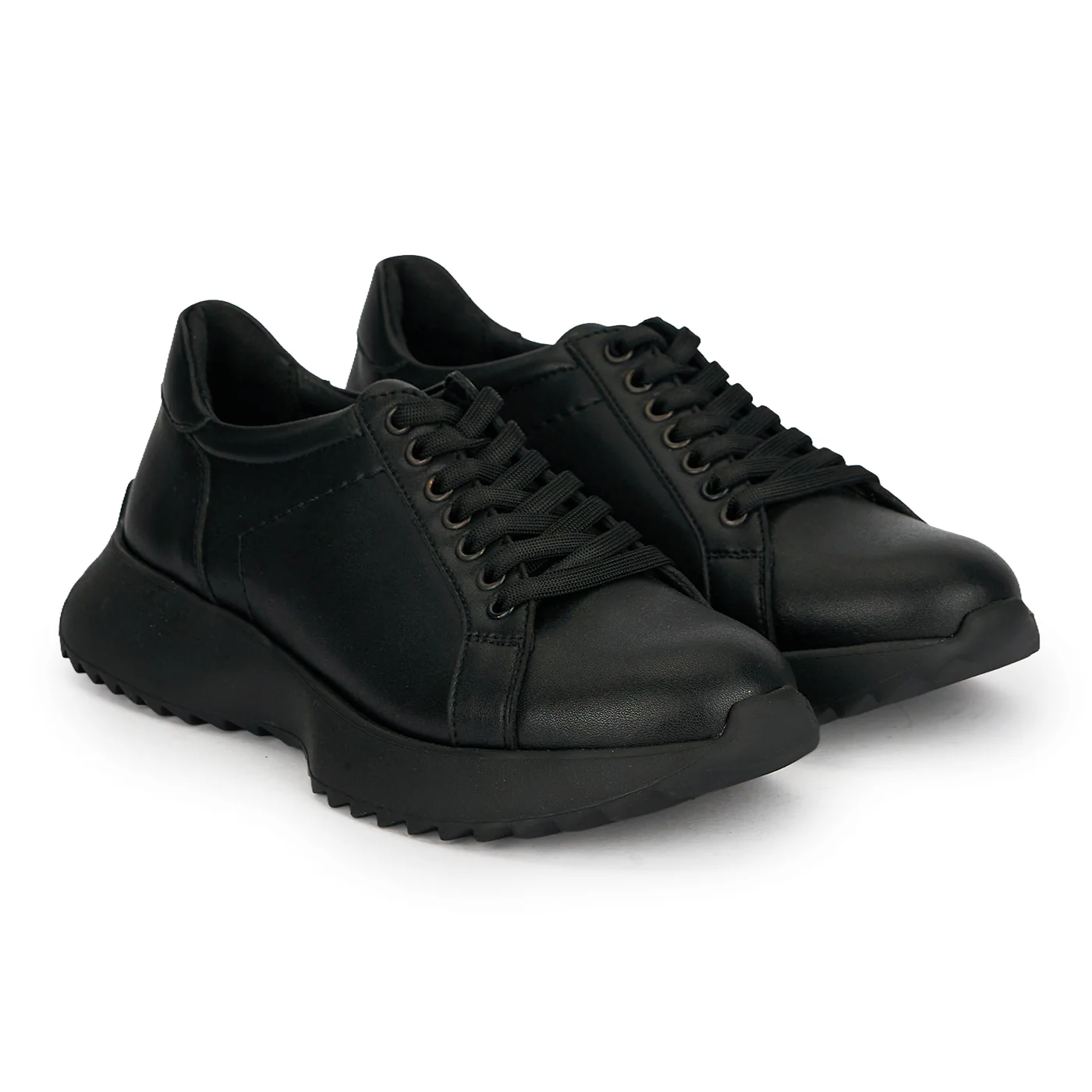 Pantofi casual dama din piele naturala neagra 19496 - Image 4