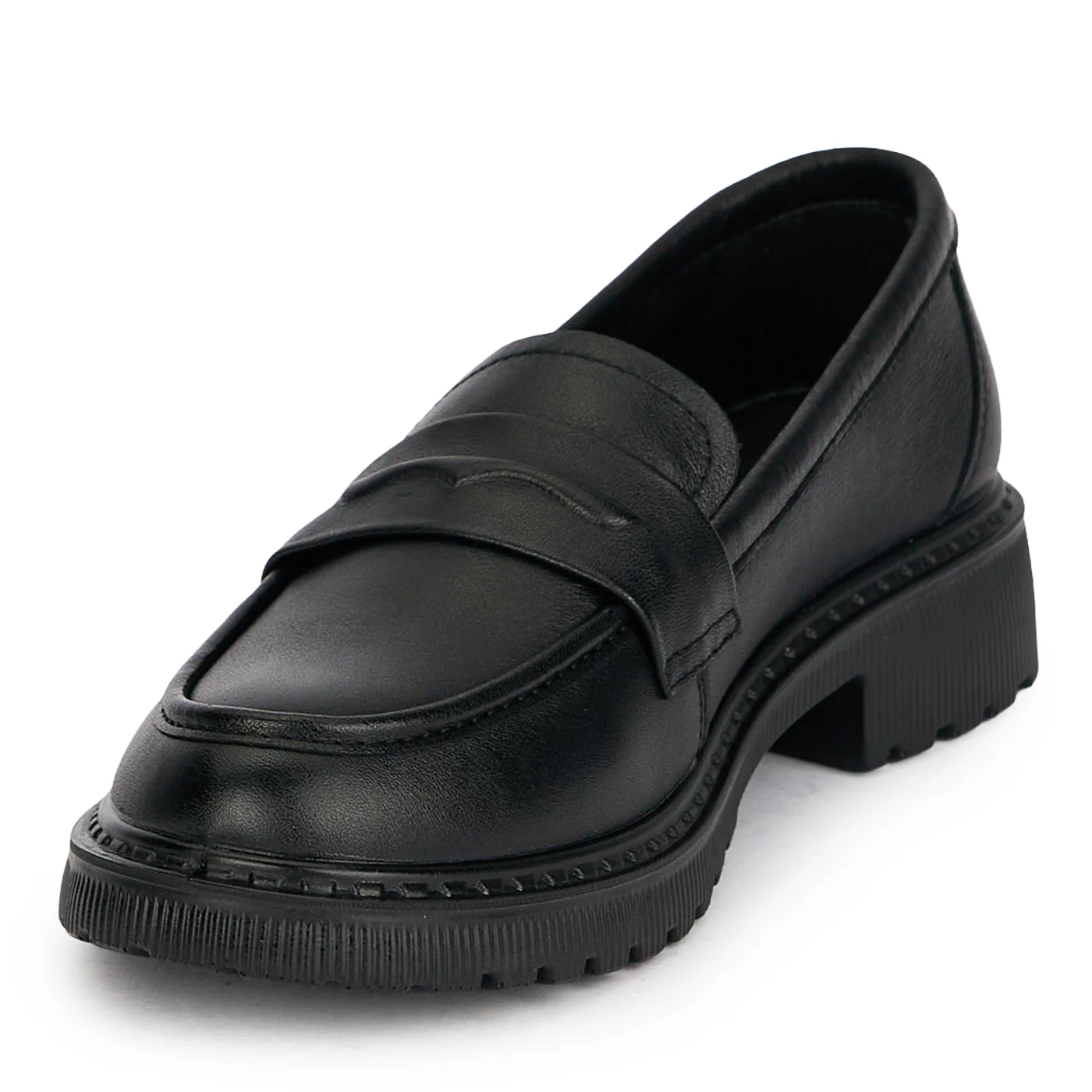 Pantofi casual dama din piele naturala neagra 19595 - Image 3
