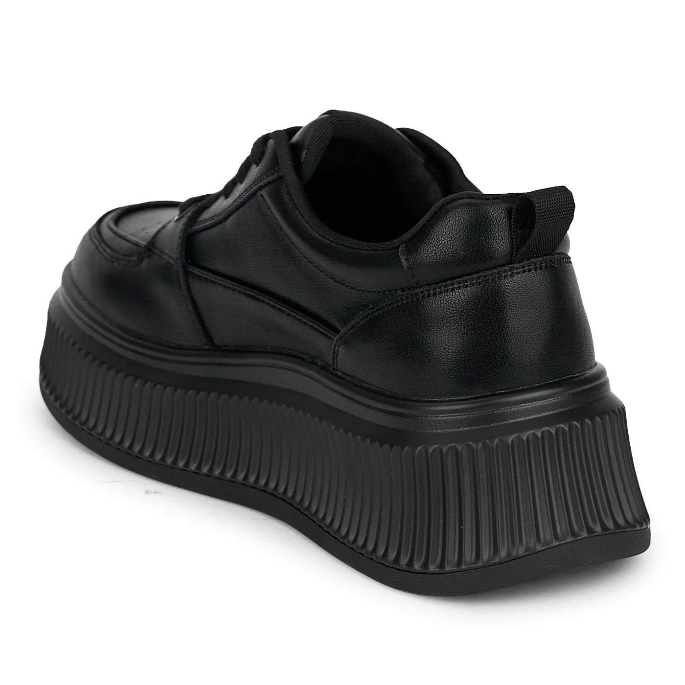 Pantofi dama din piele naturala neagra cu talpa inalta 5.5 cm 19706 - Image 2