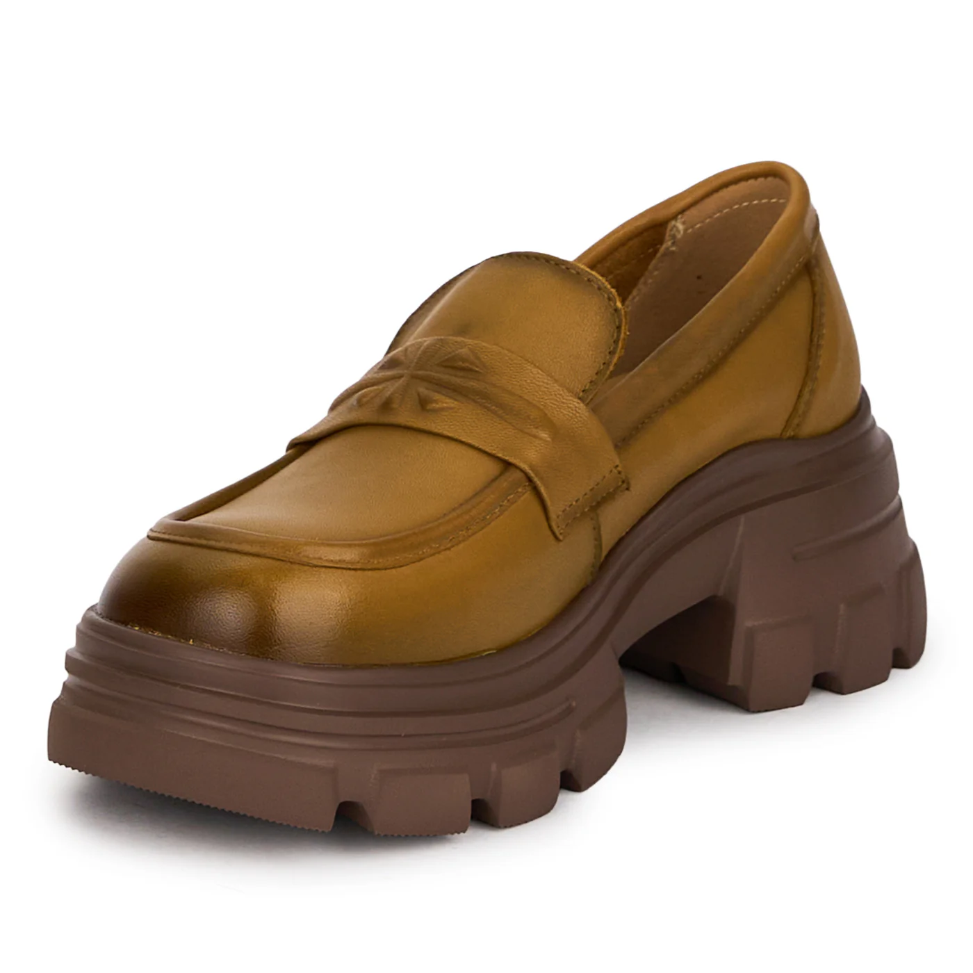 Pantofi casual dama din piele naturala cu talpa inalta 6 cm 18718 - Image 3