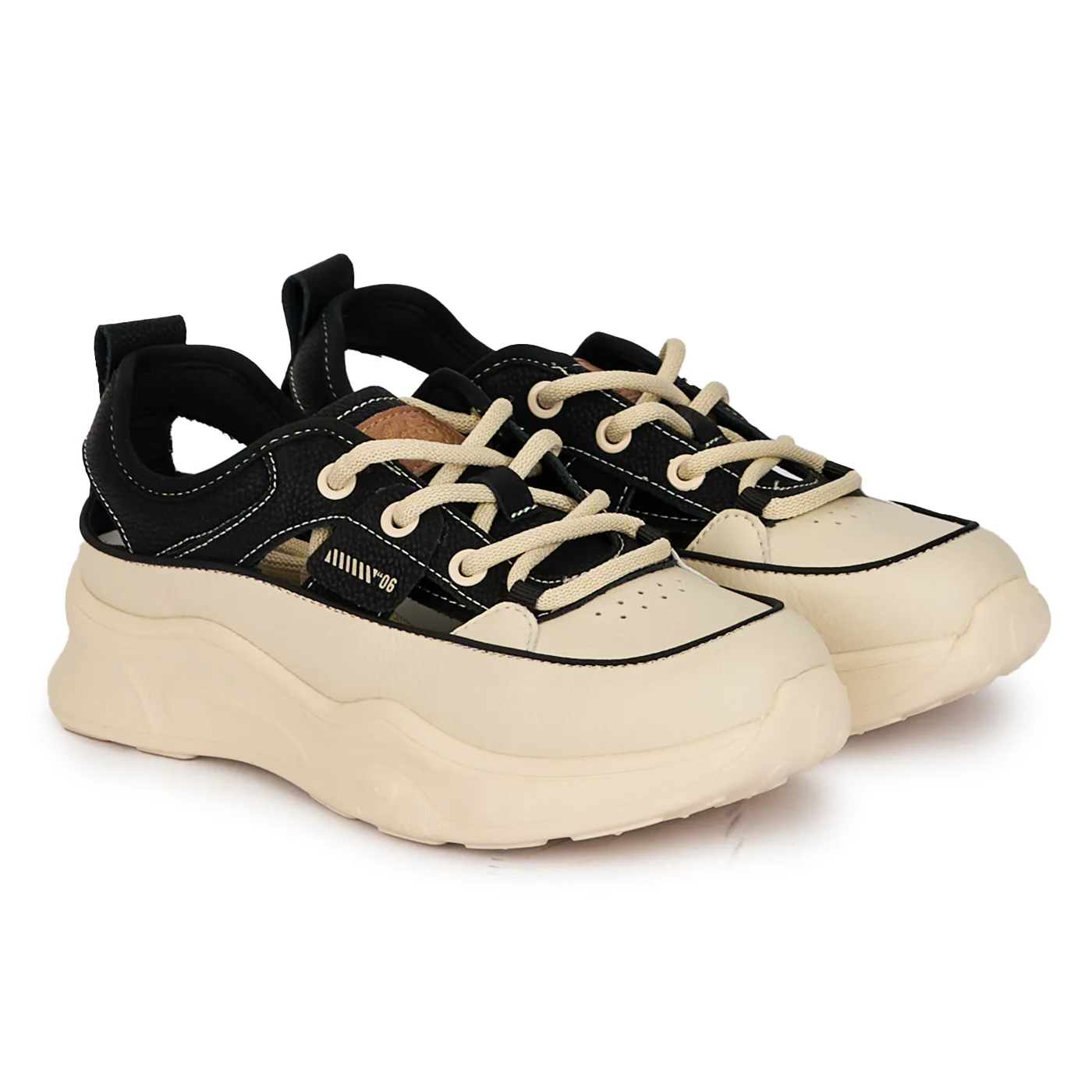 Pantofi casual dama din piele naturala neagra decupati lateral 18245 - Image 4