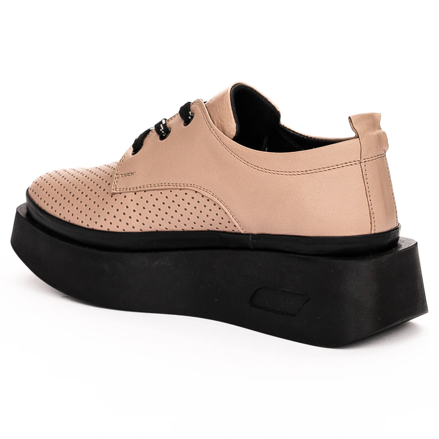 Pantofi casual dama din piele naturala roz 13297 - Image 2