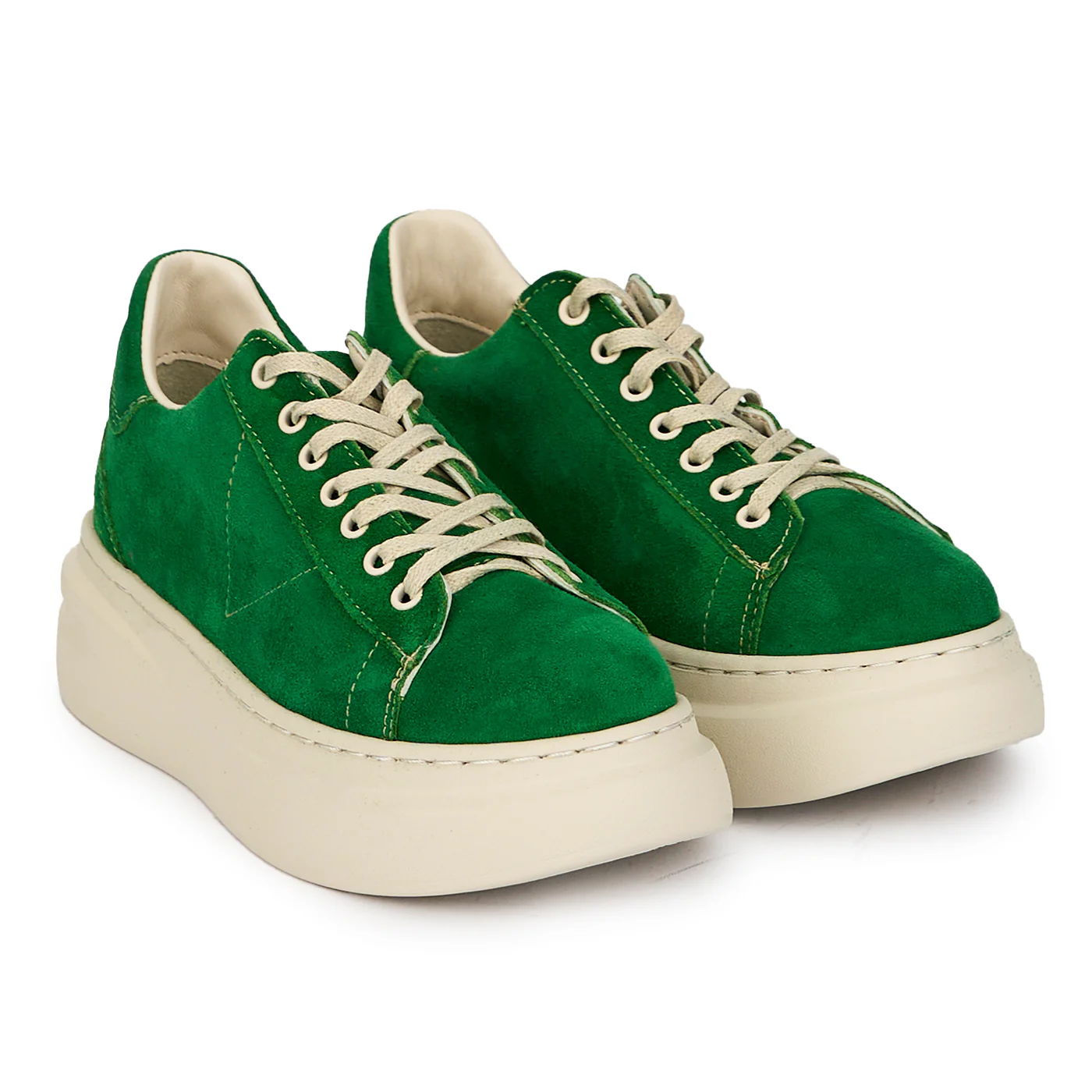 Pantofi casual dama din piele naturala verde 18033 - Image 4