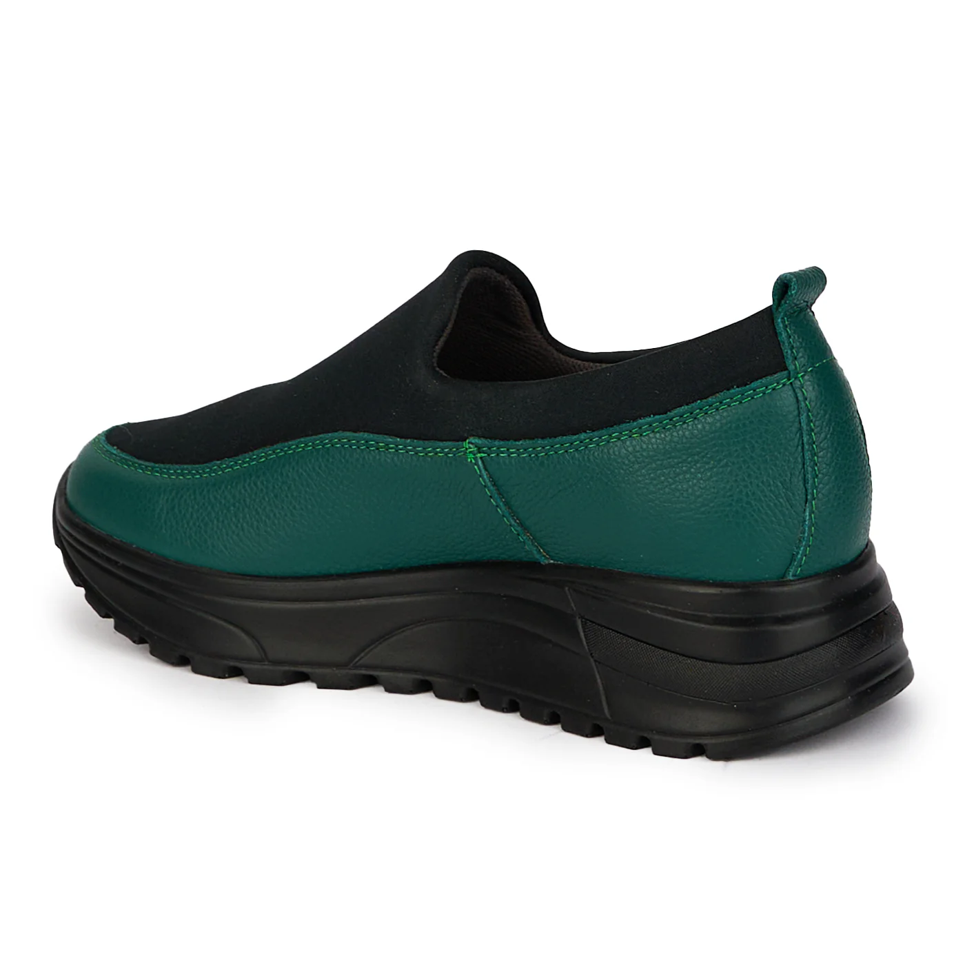 Pantofi casual dama din piele naturala verde 18091 - Image 2