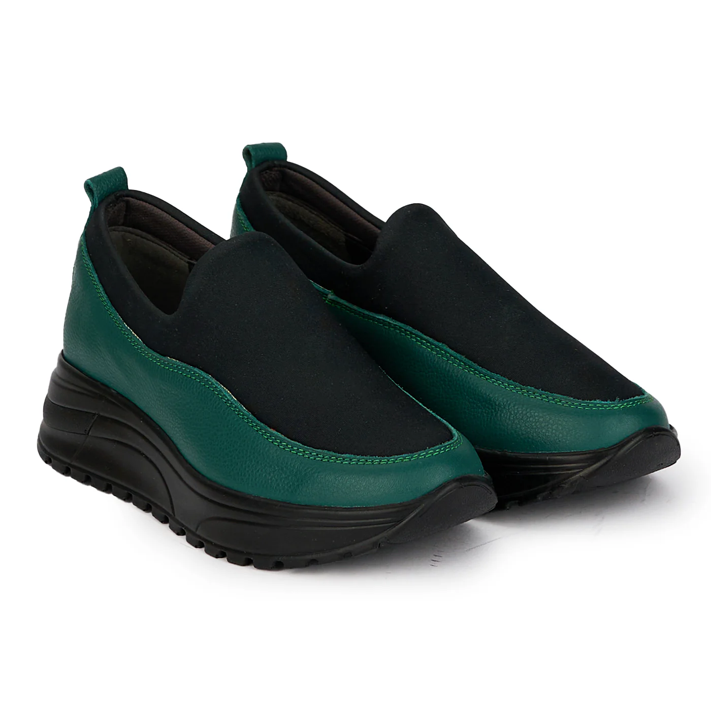 Pantofi casual dama din piele naturala verde 18091 - Image 4