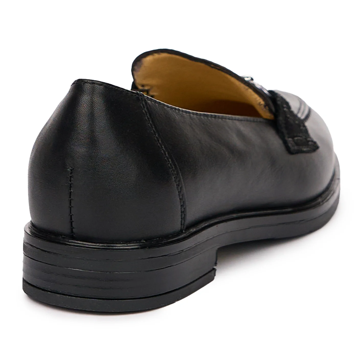 Pantofi Casual Dama Negri Din Piele Naturala cu Toc 10111 - Image 2