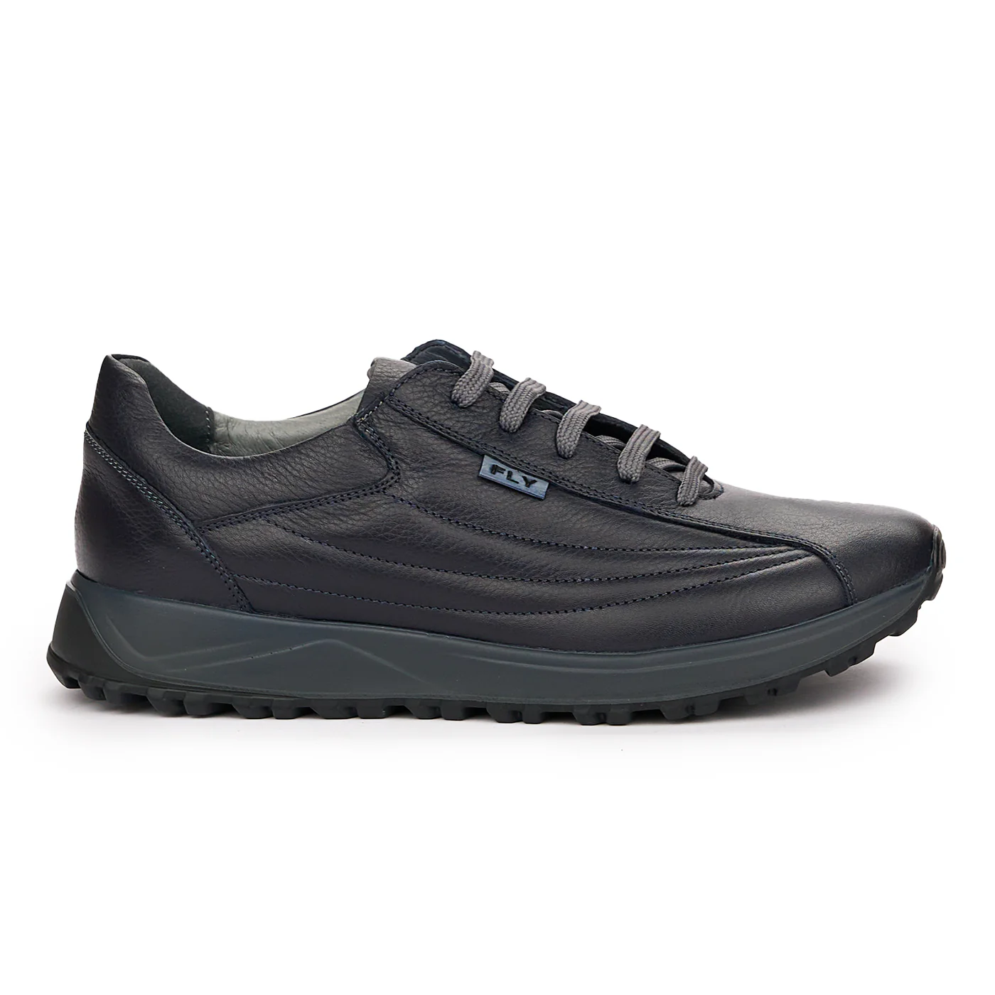 Pantofi casual din piele naturala bleumarin 7119