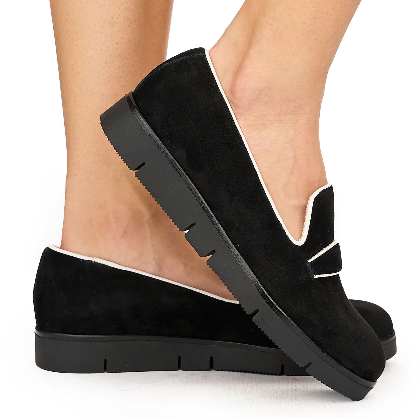 Pantofi casual din Piele Naturala fara siret 8068
