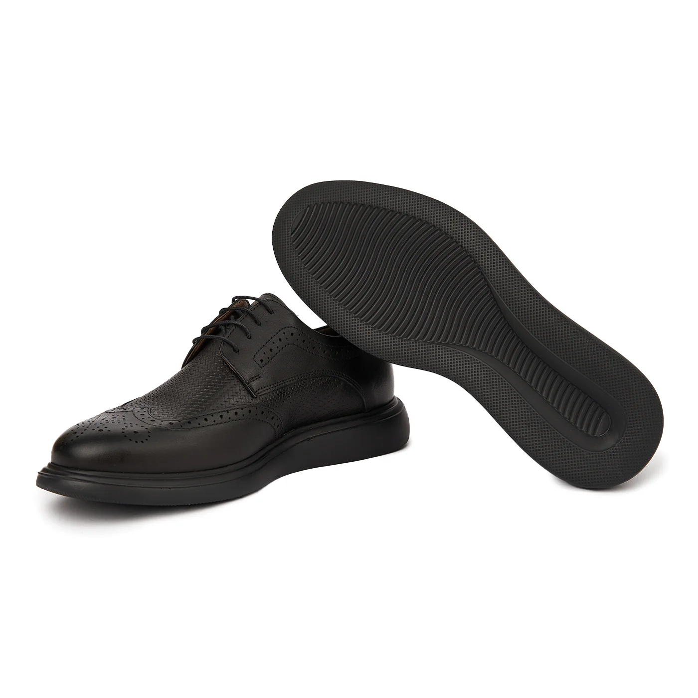 Pantofi casual din piele naturala neagra 0240 - Image 3