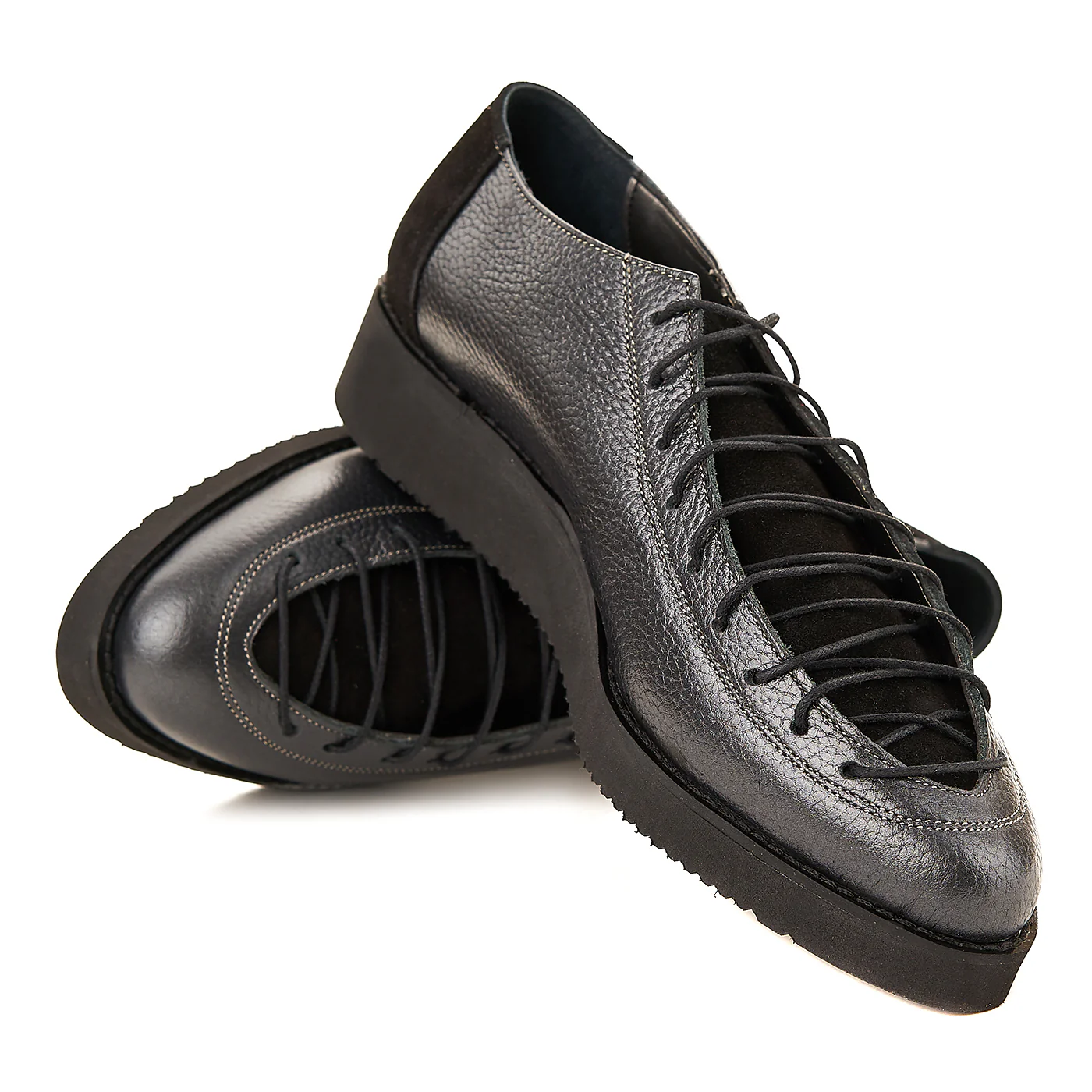 Pantofi Casual Gri Dama din Piele Naturala 1563 - Image 4
