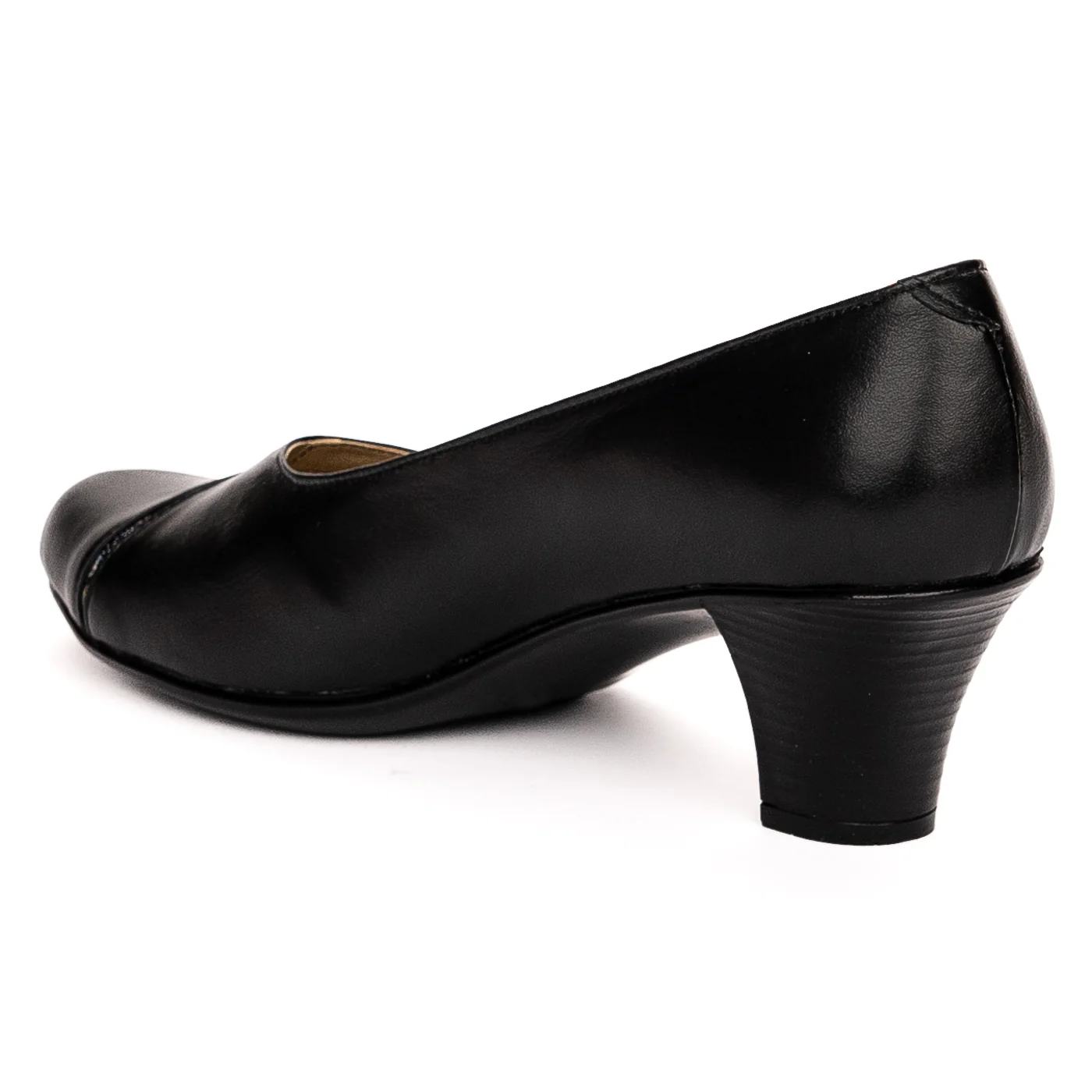 Pantofi confort dama din piele naturala neagra 13298 - Image 2