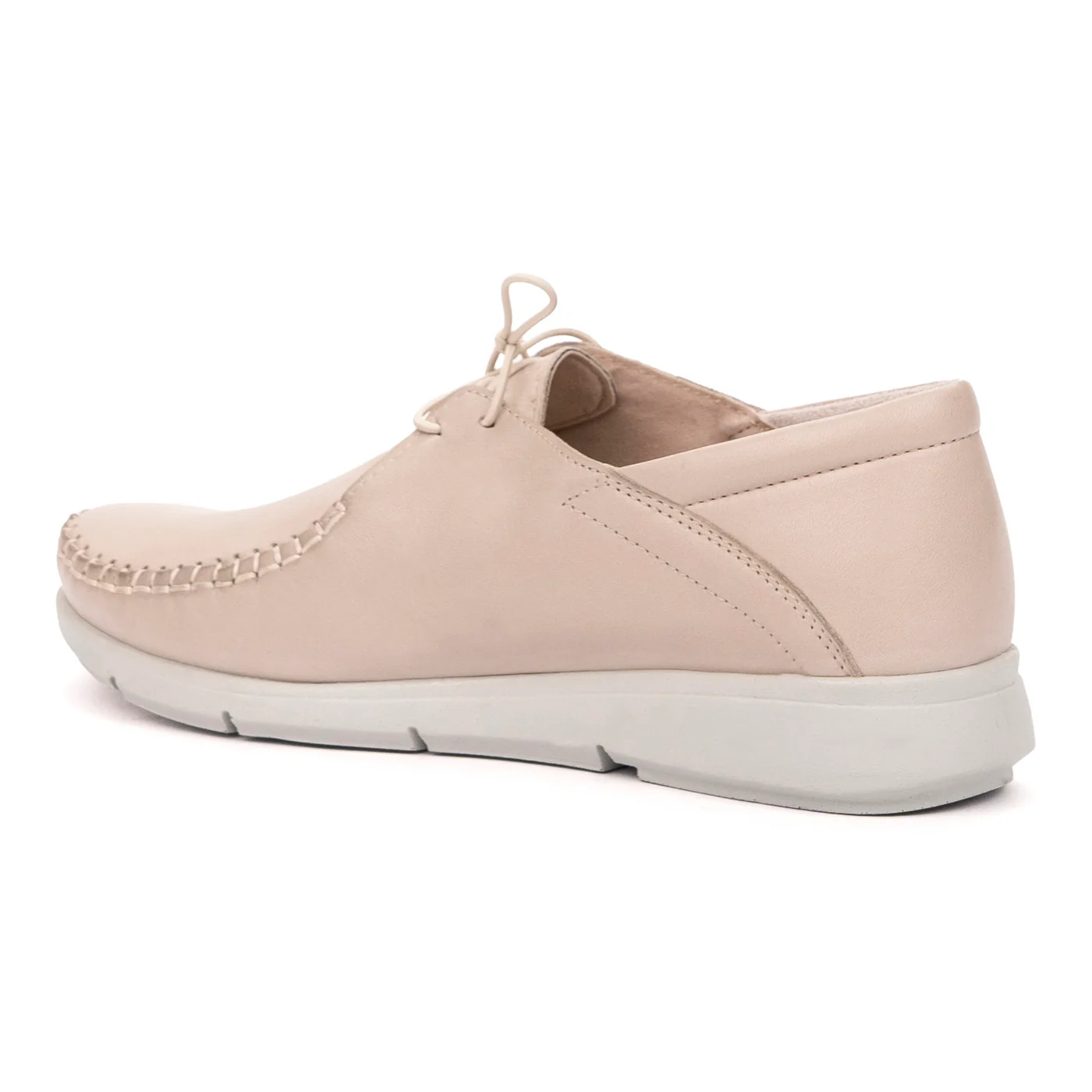 Pantofi Dama Bej din Piele Naturala Casual cu Talpa 3 Cm 8556 - Image 3