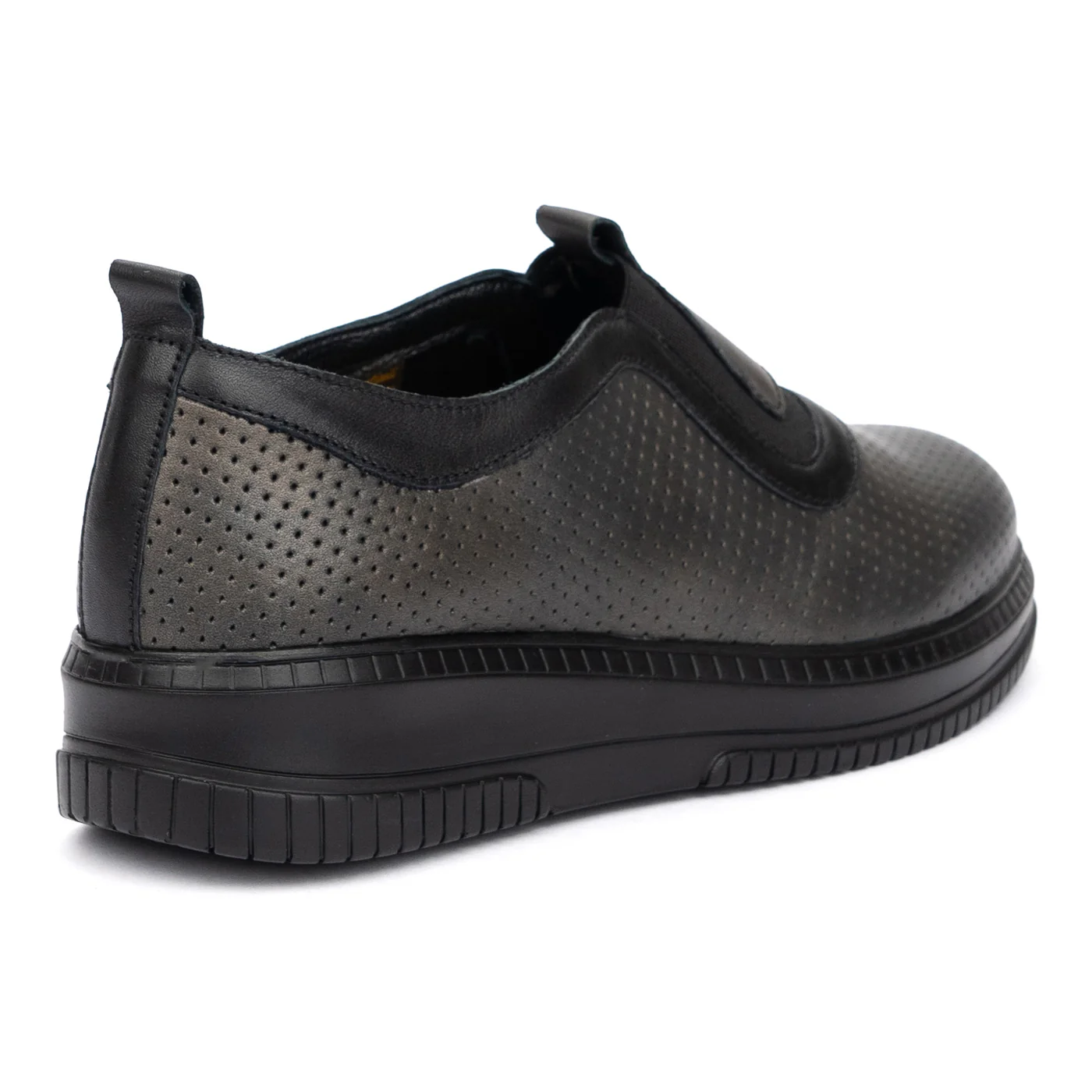 Pantofi Dama Bronz Casual din Piele Naturala cu Talpa Plata 8697 - Image 2