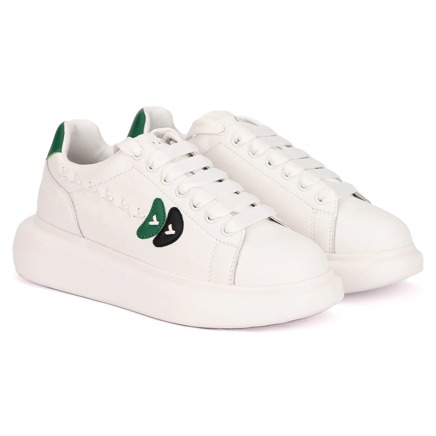 Pantofi dama casual din piele naturala alba 18781 - Image 4