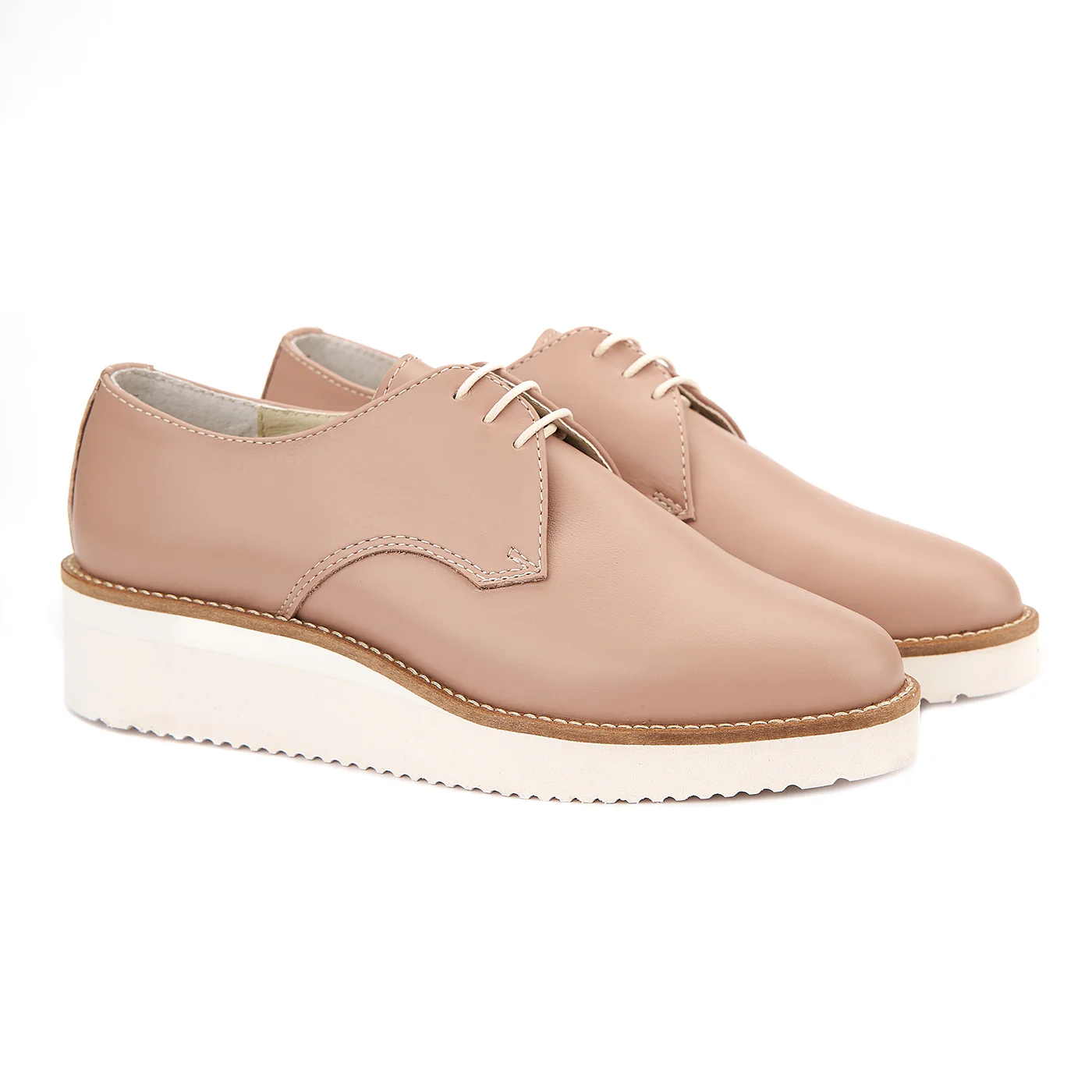 Pantofi dama casual din piele naturala bej 1520 - Image 2
