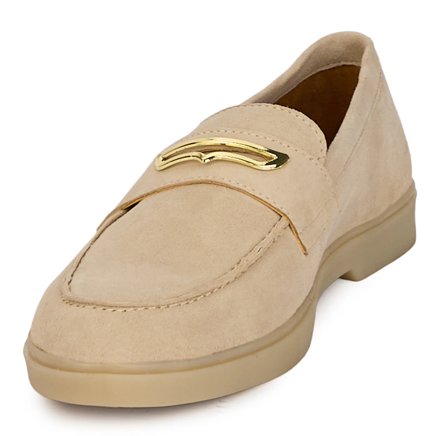 Pantofi dama casual din piele naturala bej 18420 - Image 3