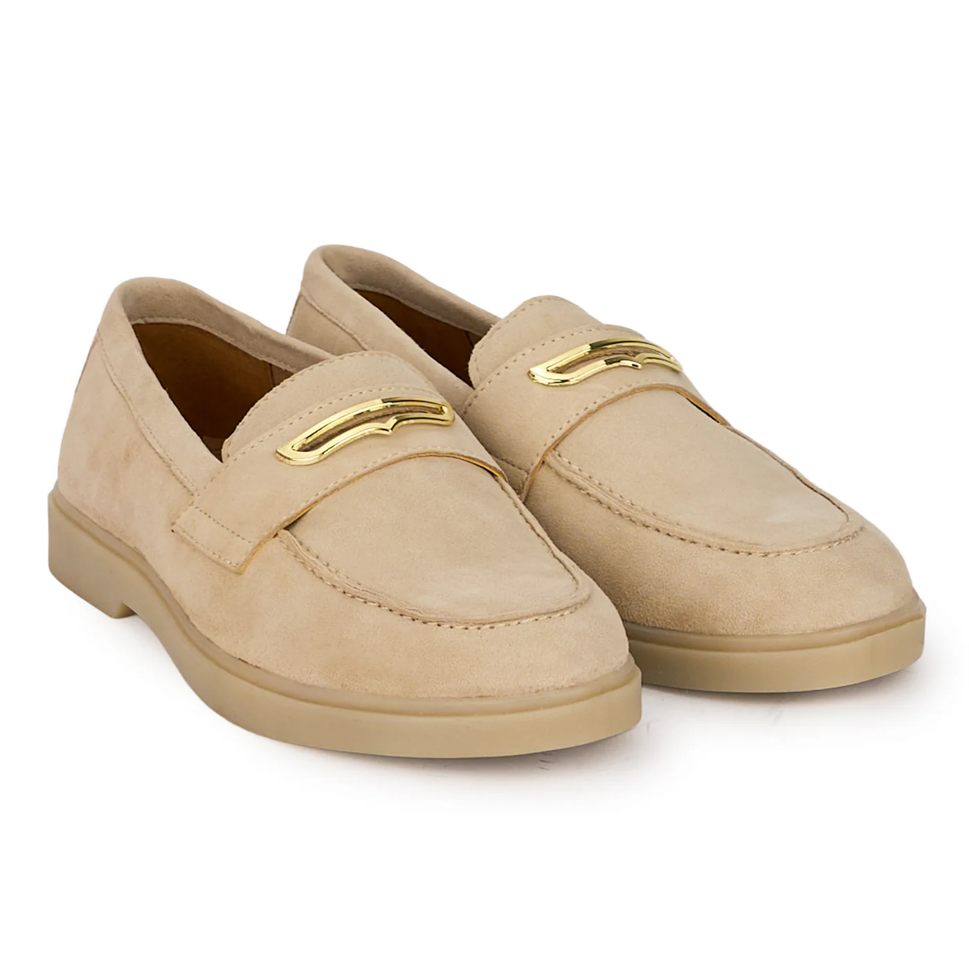 Pantofi dama casual din piele naturala bej 18420 - Image 4