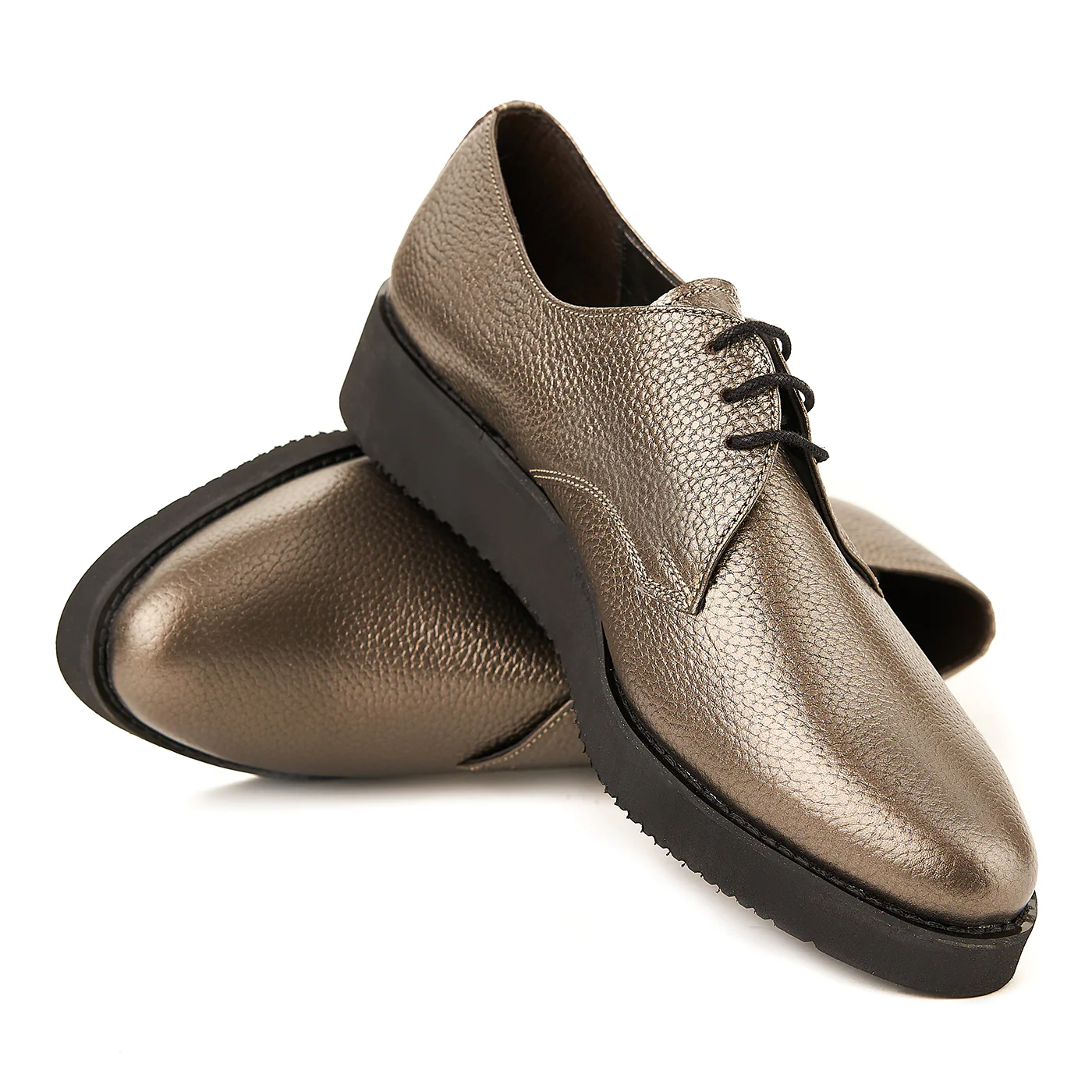 Pantofi dama casual din piele naturala bronz 1560 - Image 4