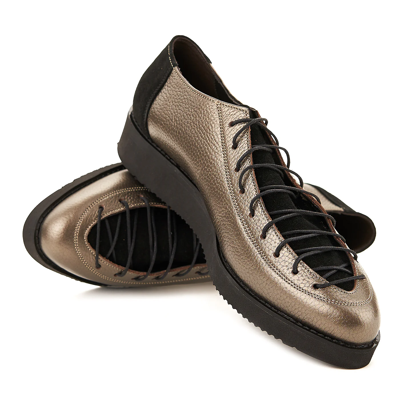 Pantofi dama casual din piele naturala bronz 1562 - Image 4