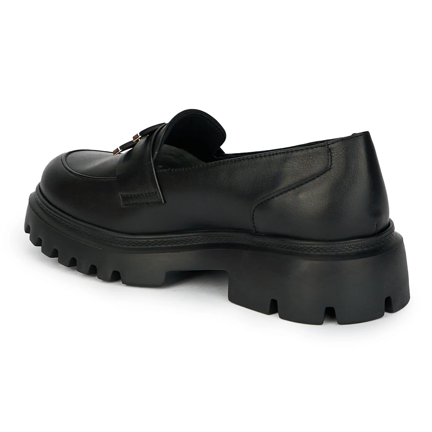 Pantofi dama casual din piele naturala cu accesoriu metalic 17916 - Image 2