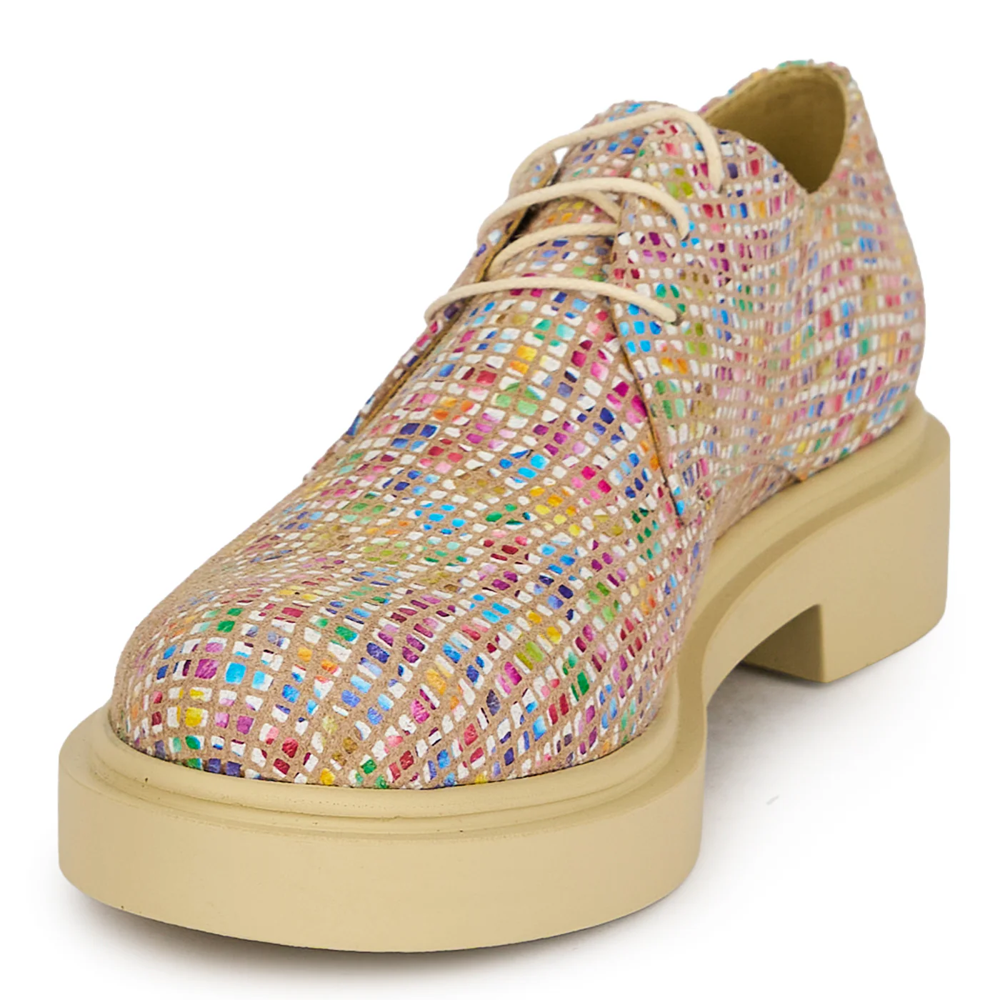 Pantofi damă casual din piele naturală multicolora 19719 - Image 3
