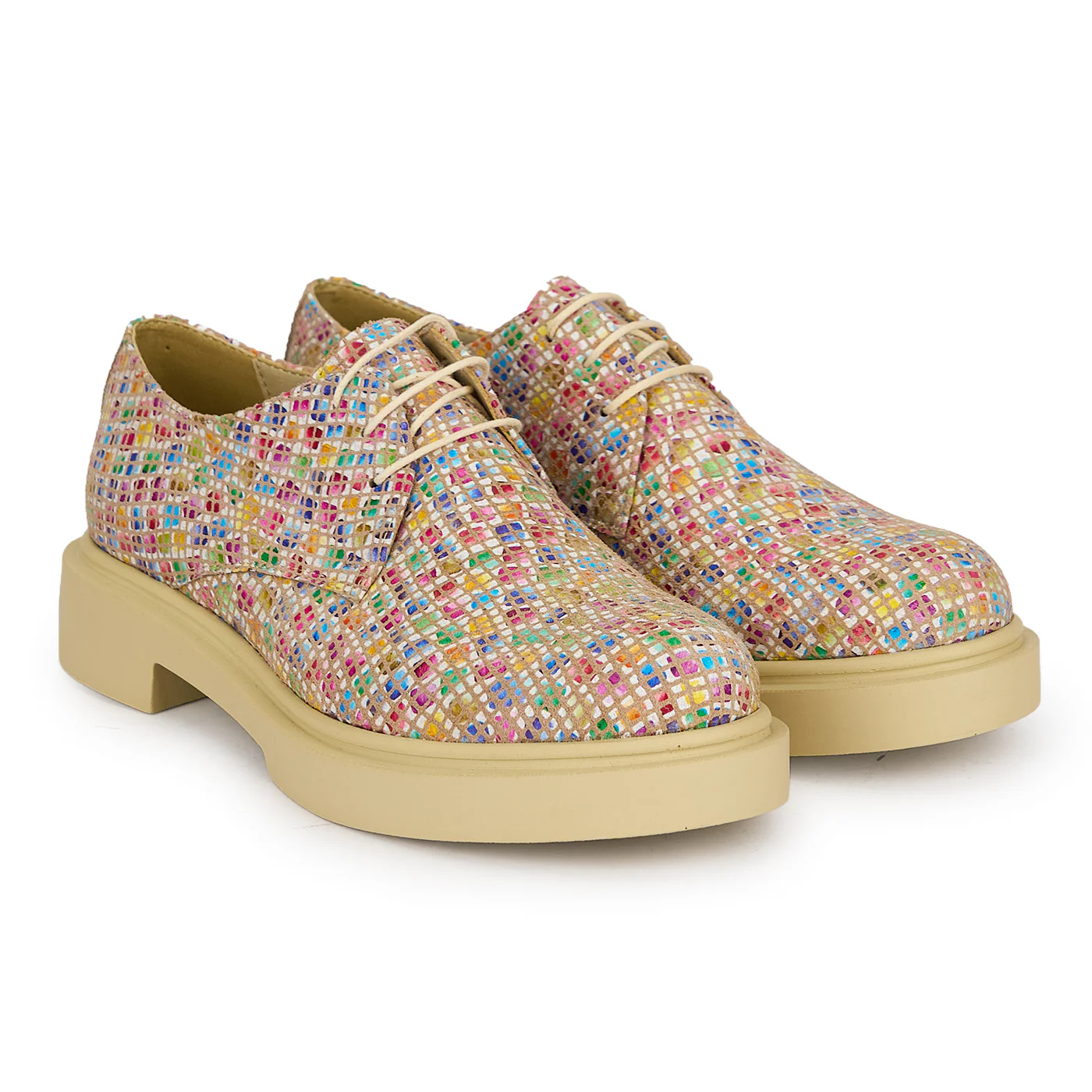 Pantofi damă casual din piele naturală multicolora 19719 - Image 4
