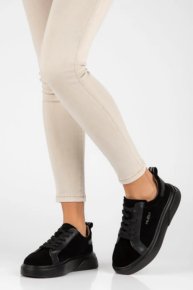Pantofi dama casual din piele naturala neagra 13960 - Image 5