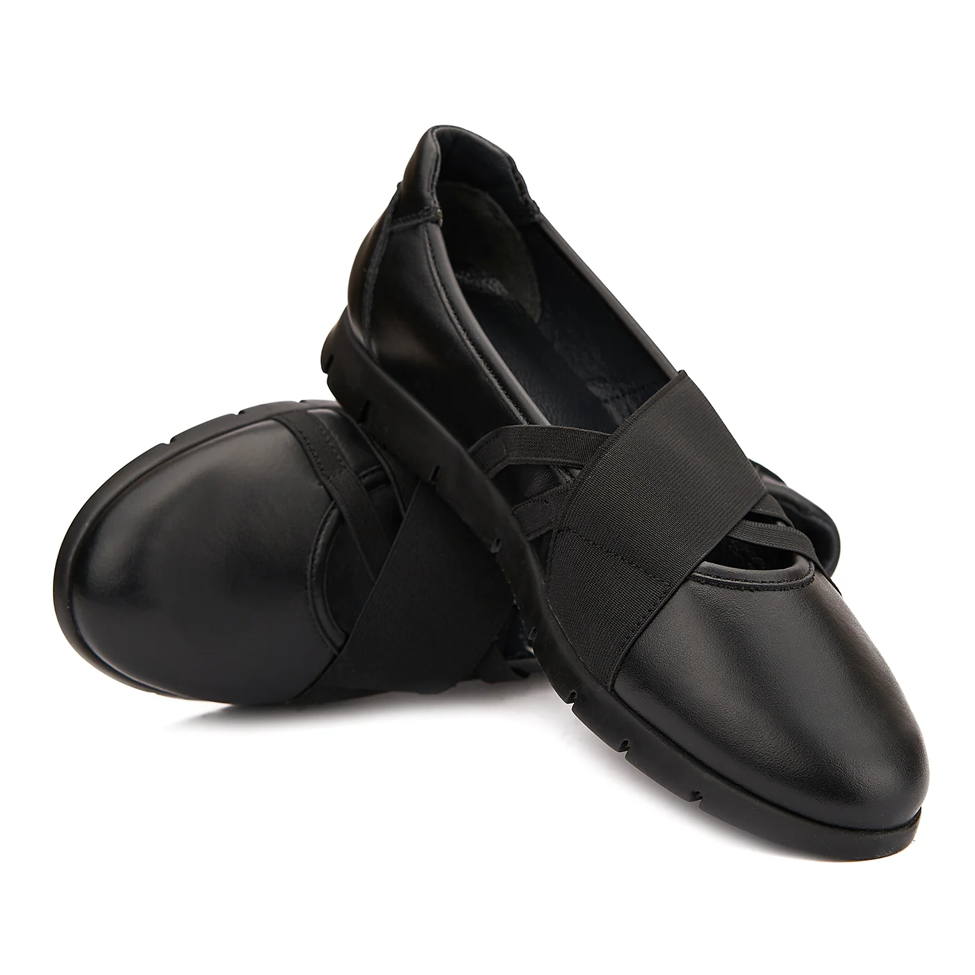 Pantofi dama casual din piele naturala neagra 1480 - Image 4