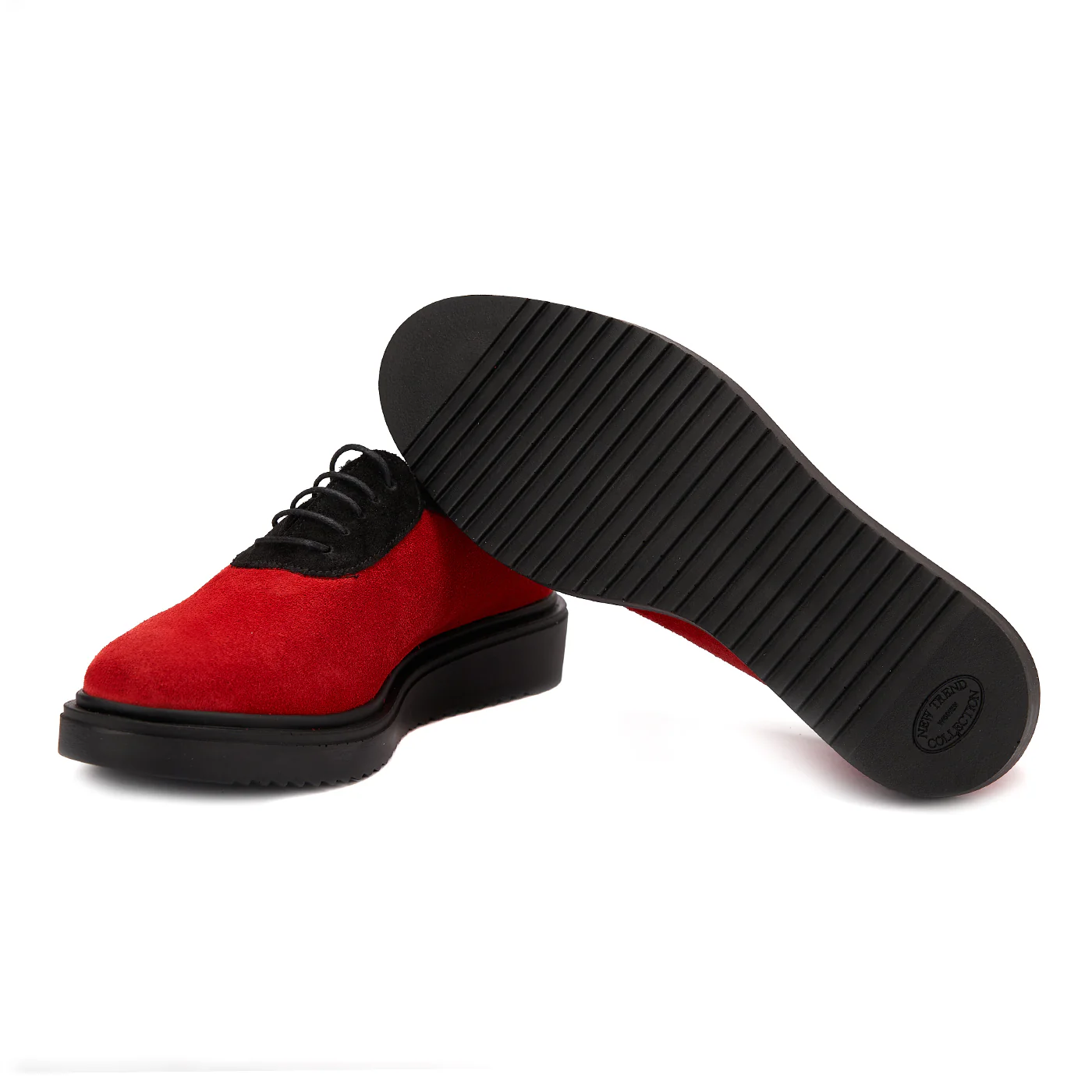 Pantofi dama casual din piele naturala rosie 1442 - Image 4