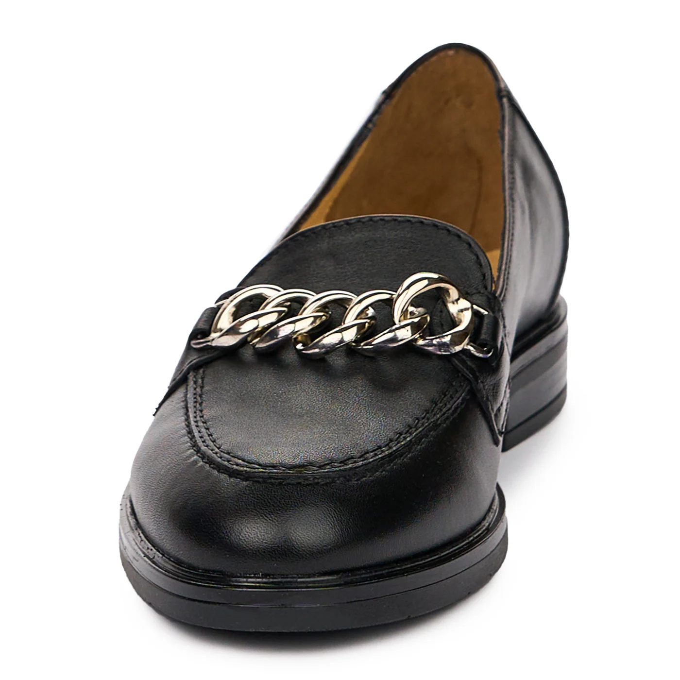 Pantofi Dama Casual Negri din Piele Naturala cu Toc 2.5 Cm 10123 - Image 4