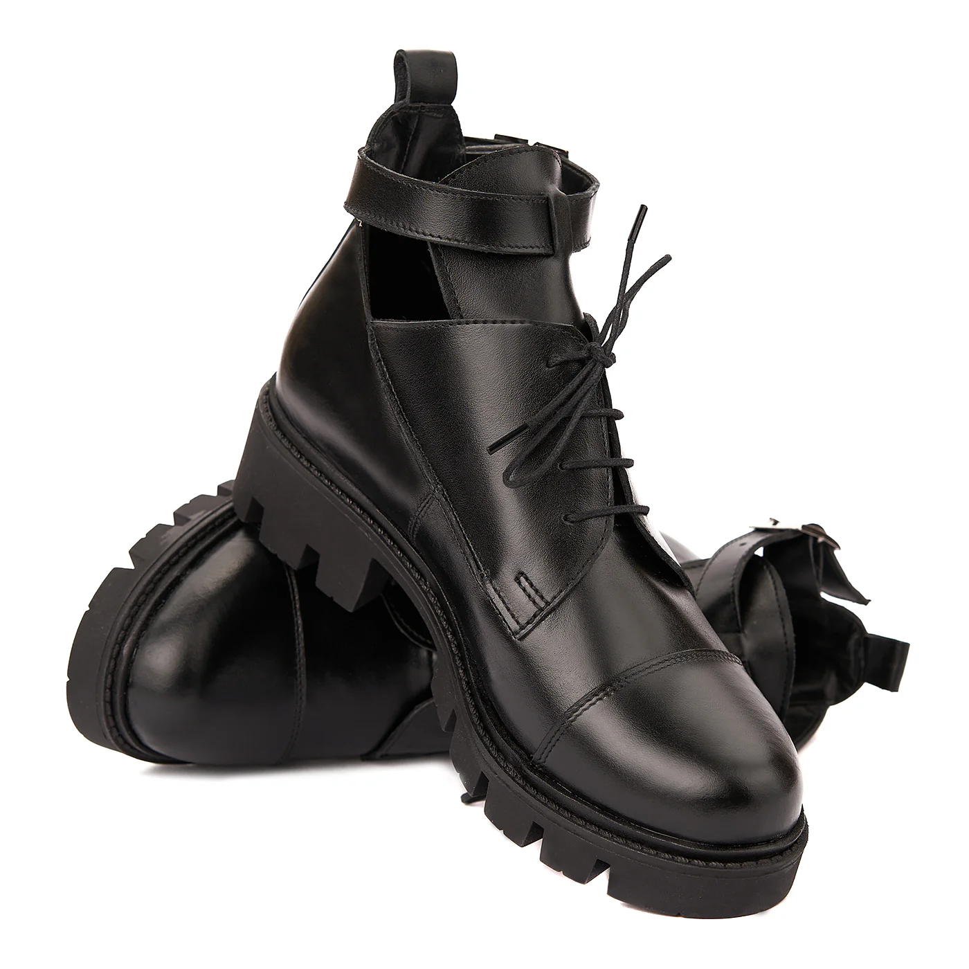 Pantofi Dama Casual Negru din Piele Naturala 1602 - Image 4