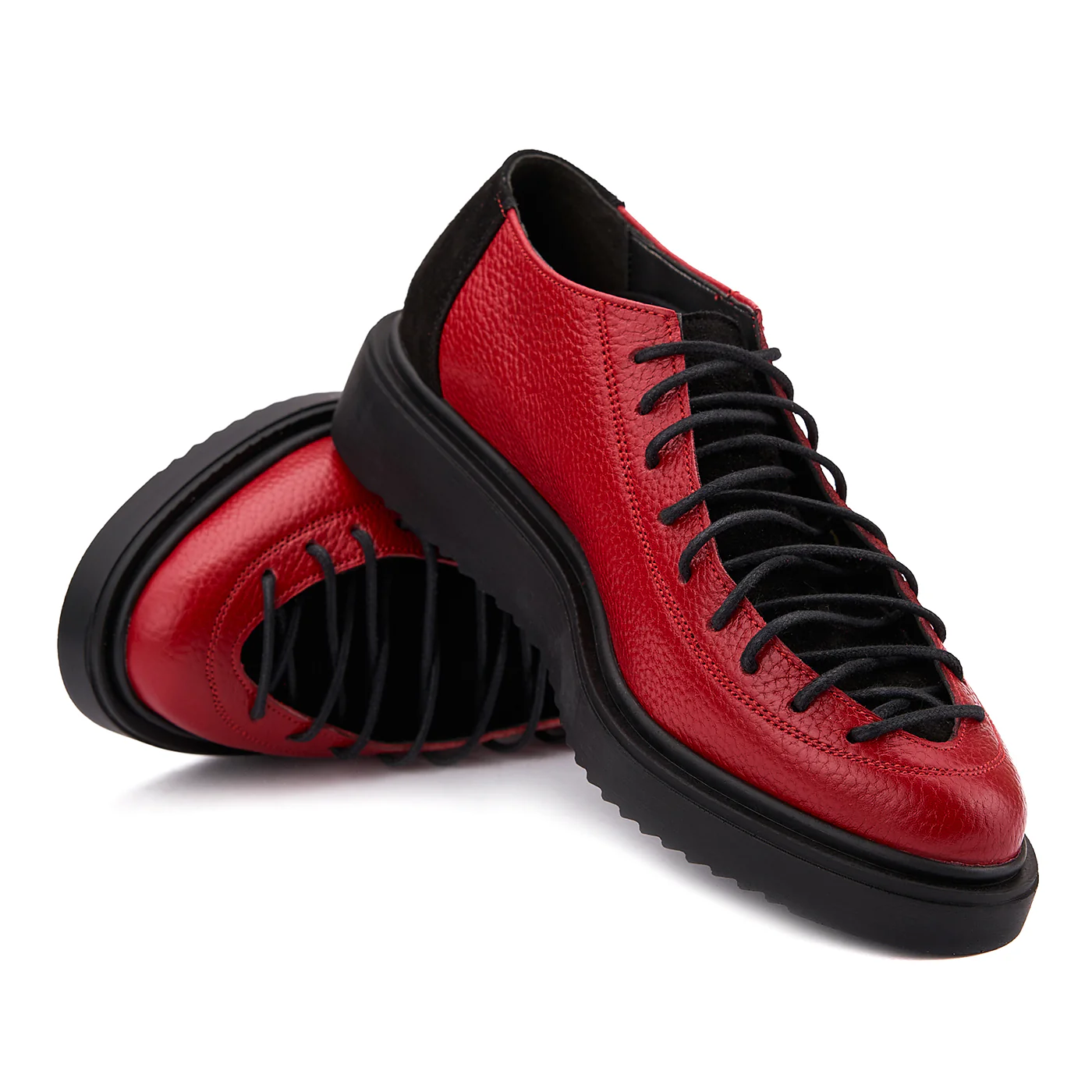 Pantofi Dama Casual Rosii din Piele Naturala 1408 - Image 5