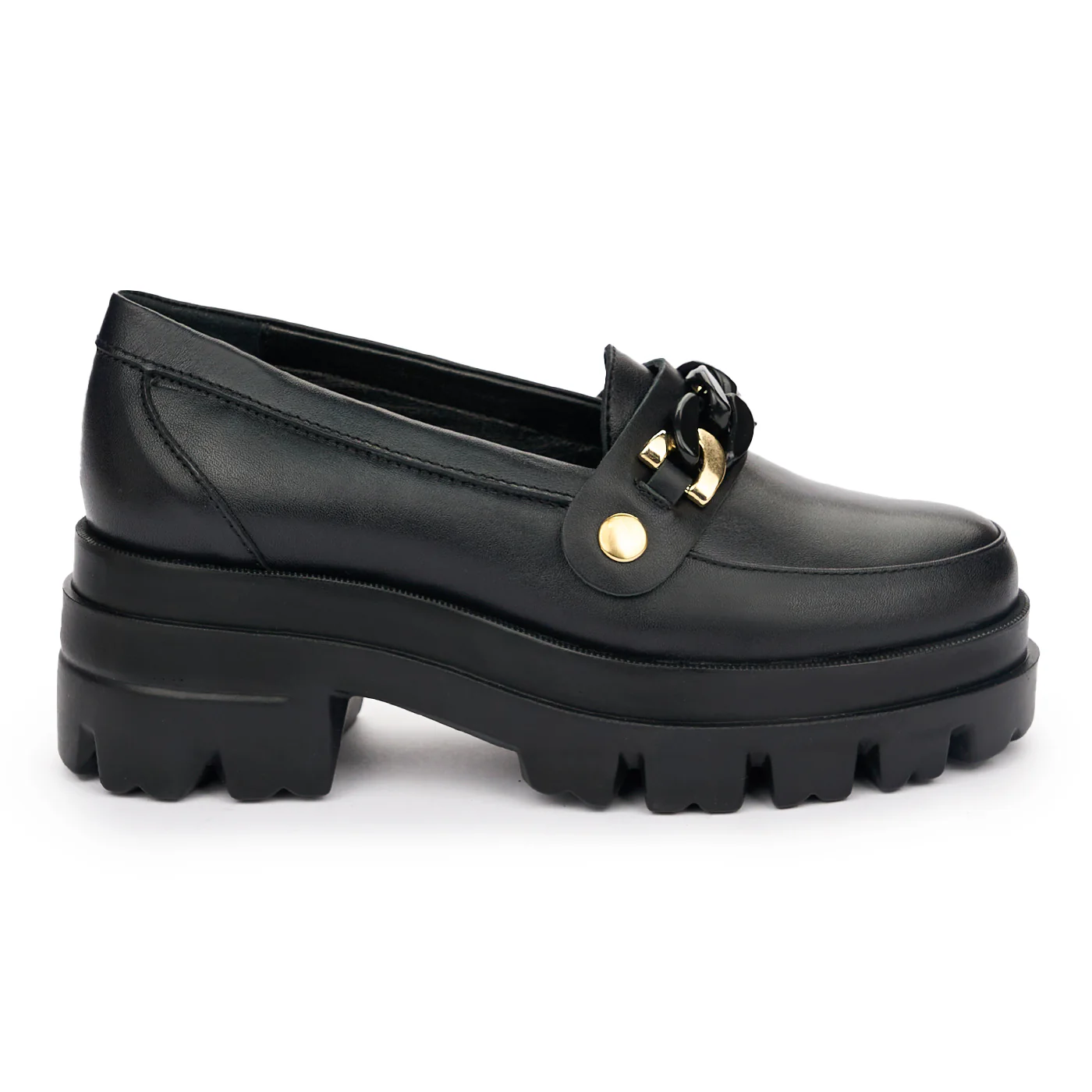 Pantofi Dama Cu Doua Accesorii Din Piele Naturala Neagra 12969 - Image 2