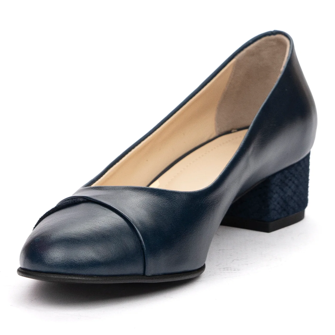 Pantofi dama cu toc gros din piele naturala 9893 - Image 4