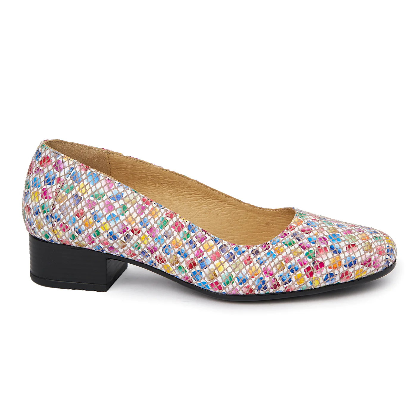 Pantofi dama cu toc mic din piele naturala 8019