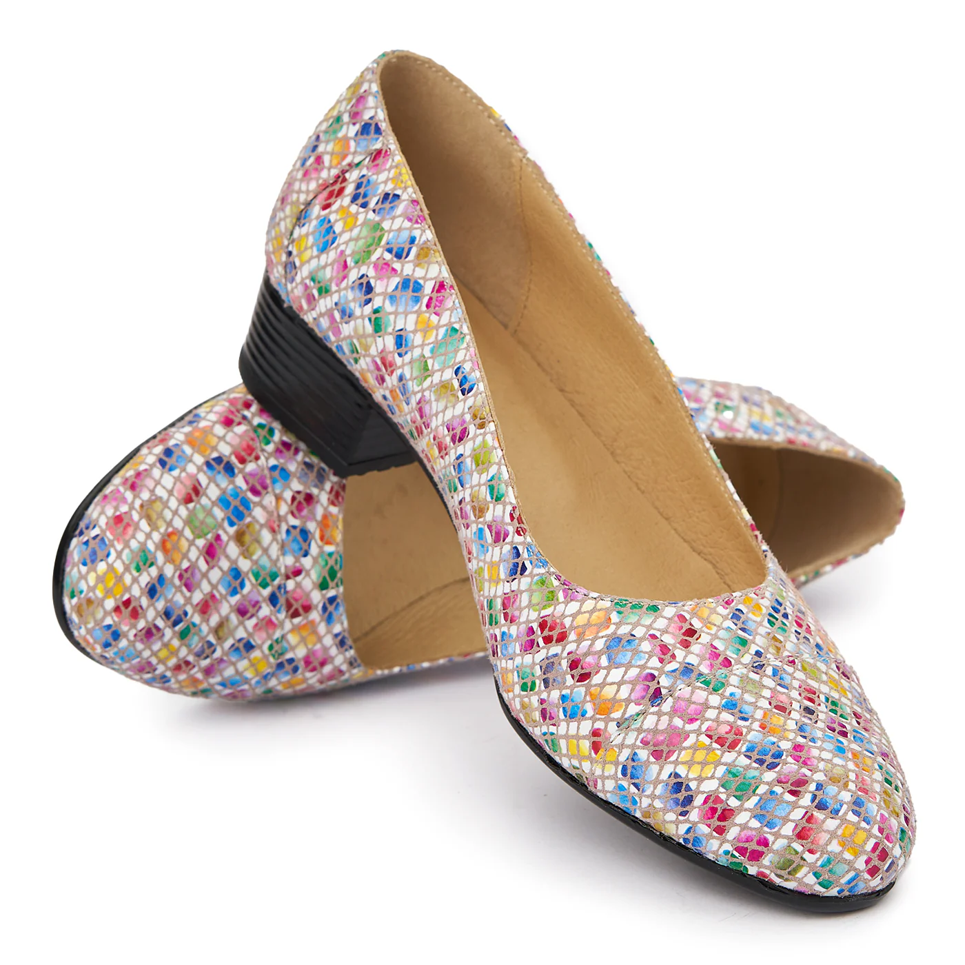 Pantofi dama cu toc mic din piele naturala 8019 - Image 4