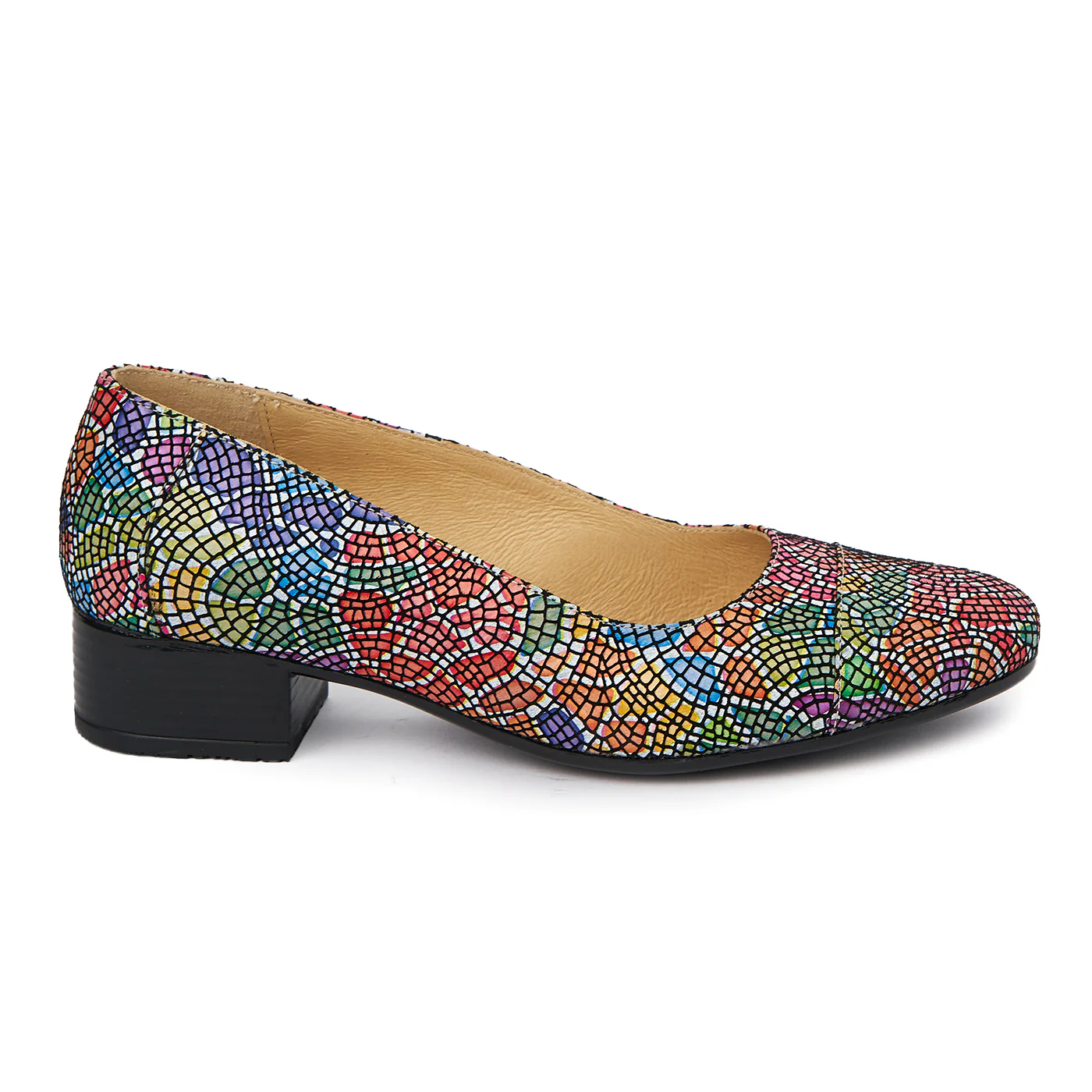 Pantofi dama cu toc mic din piele naturala 8020