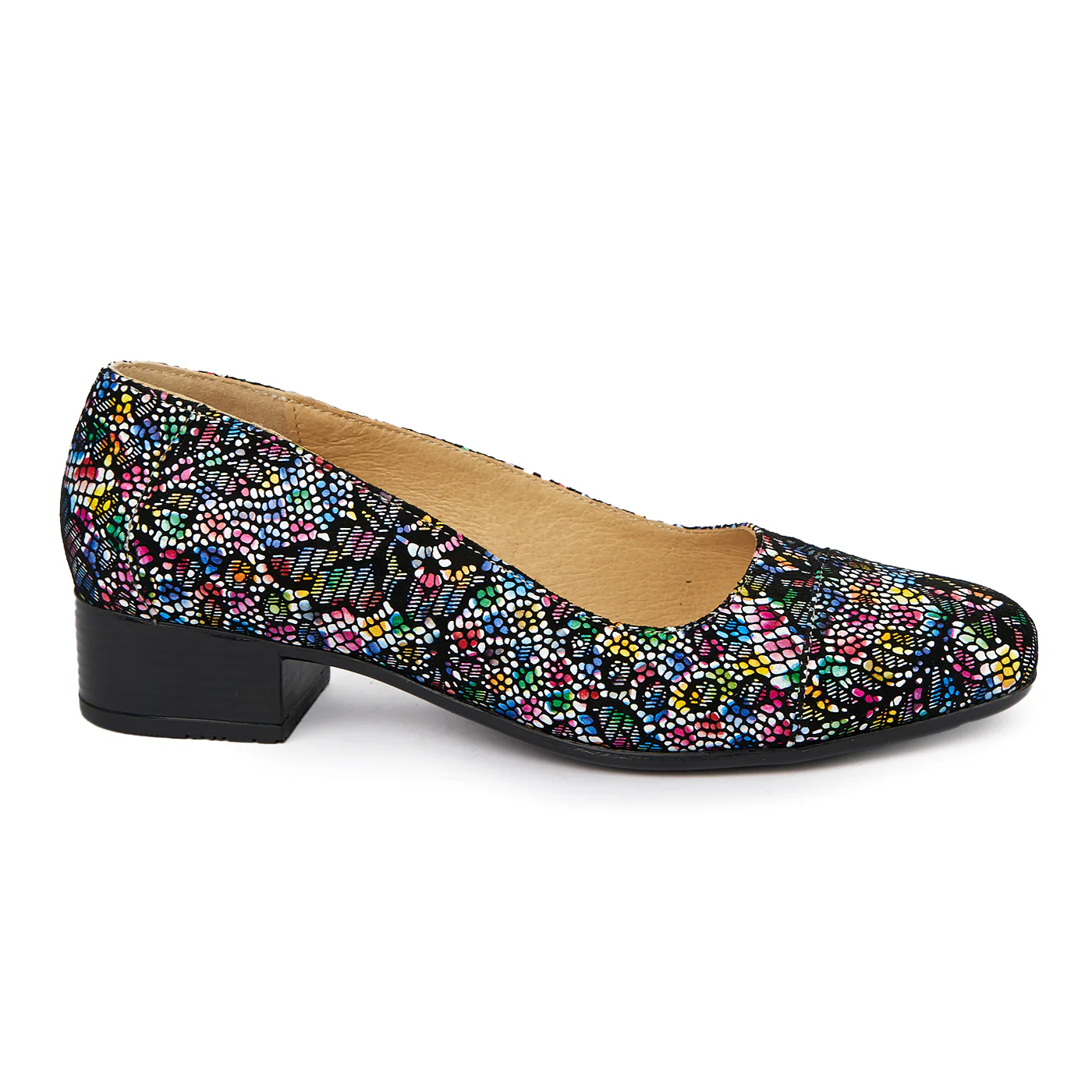 Pantofi dama cu toc mic din piele naturala 8021