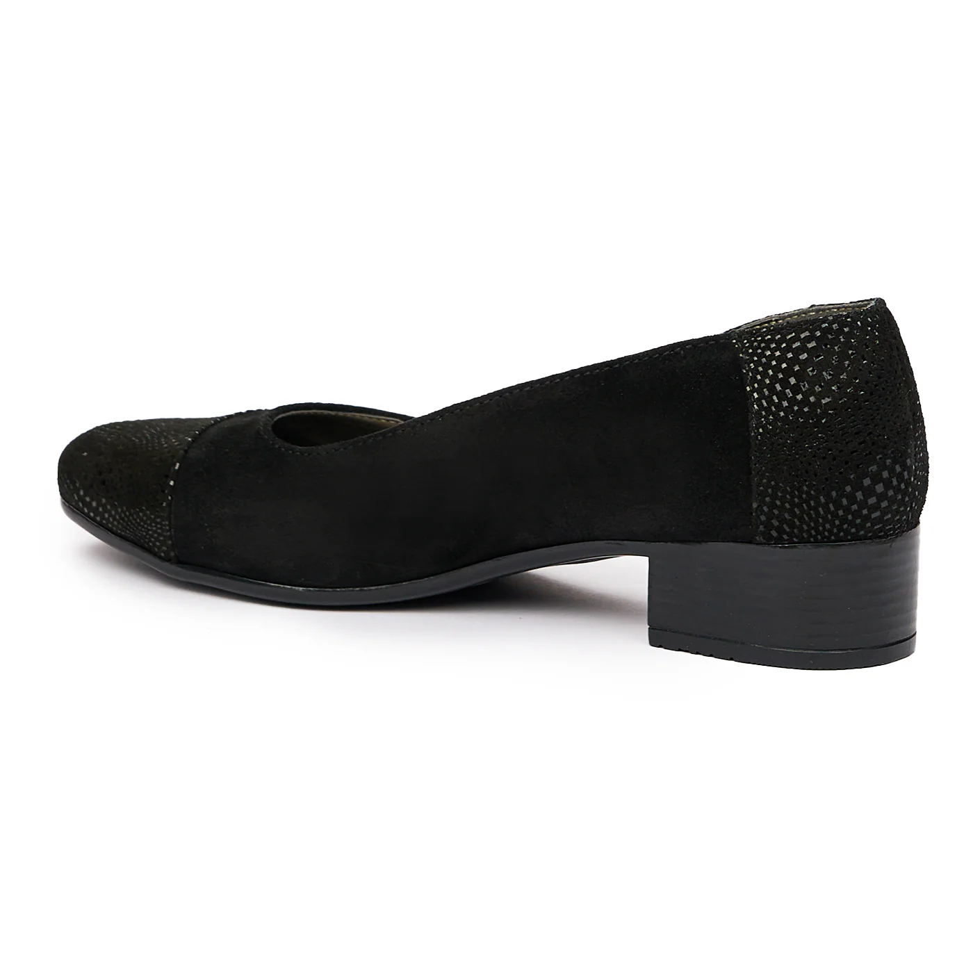Pantofi dama cu toc mic din piele naturala 9444 - Image 3