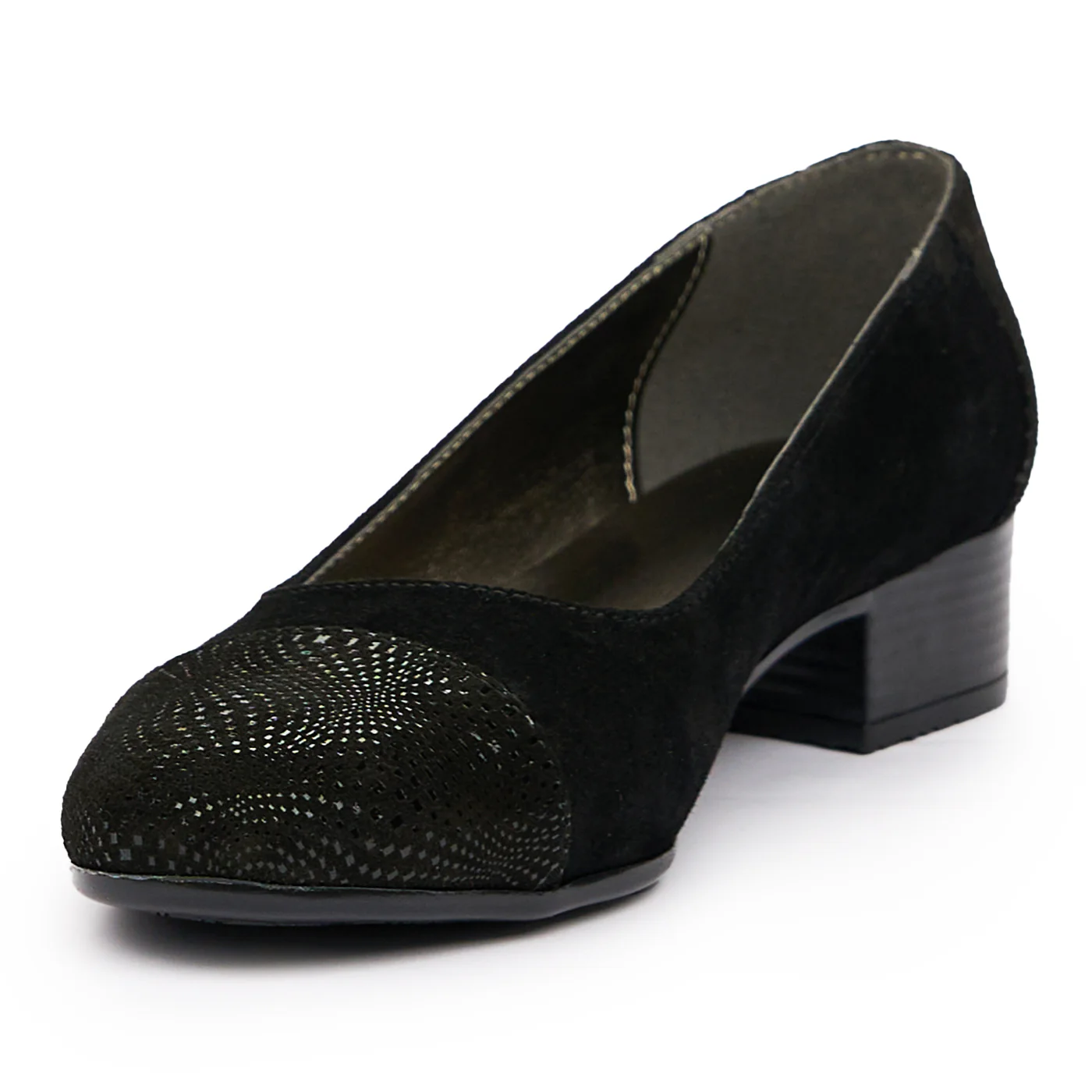 Pantofi dama cu toc mic din piele naturala 9444 - Image 4