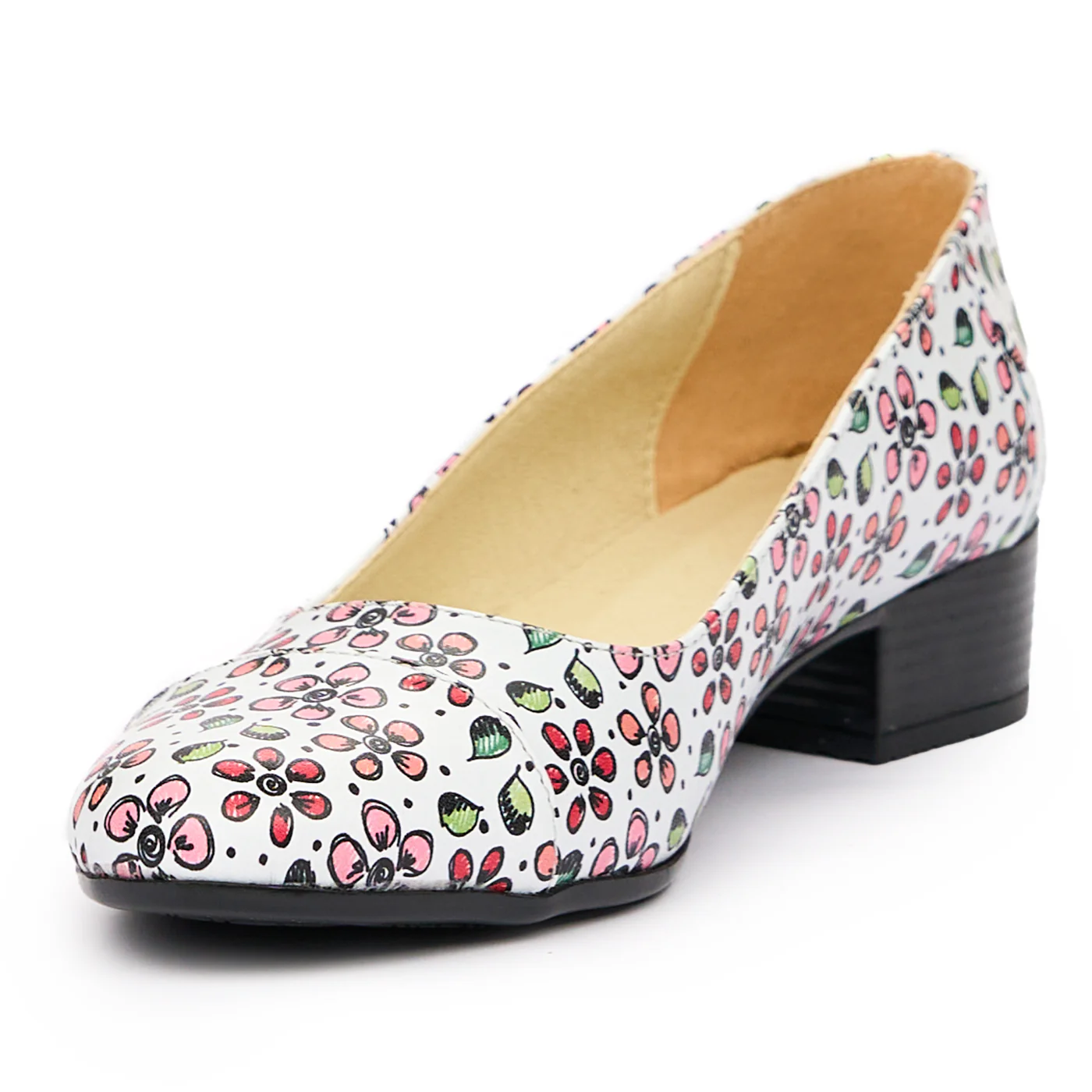 Pantofi dama cu toc mic din piele naturala 9446 - Image 4