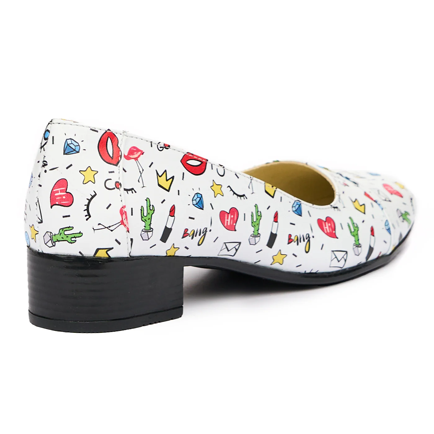 Pantofi dama cu toc mic din piele naturala 9447 - Image 2